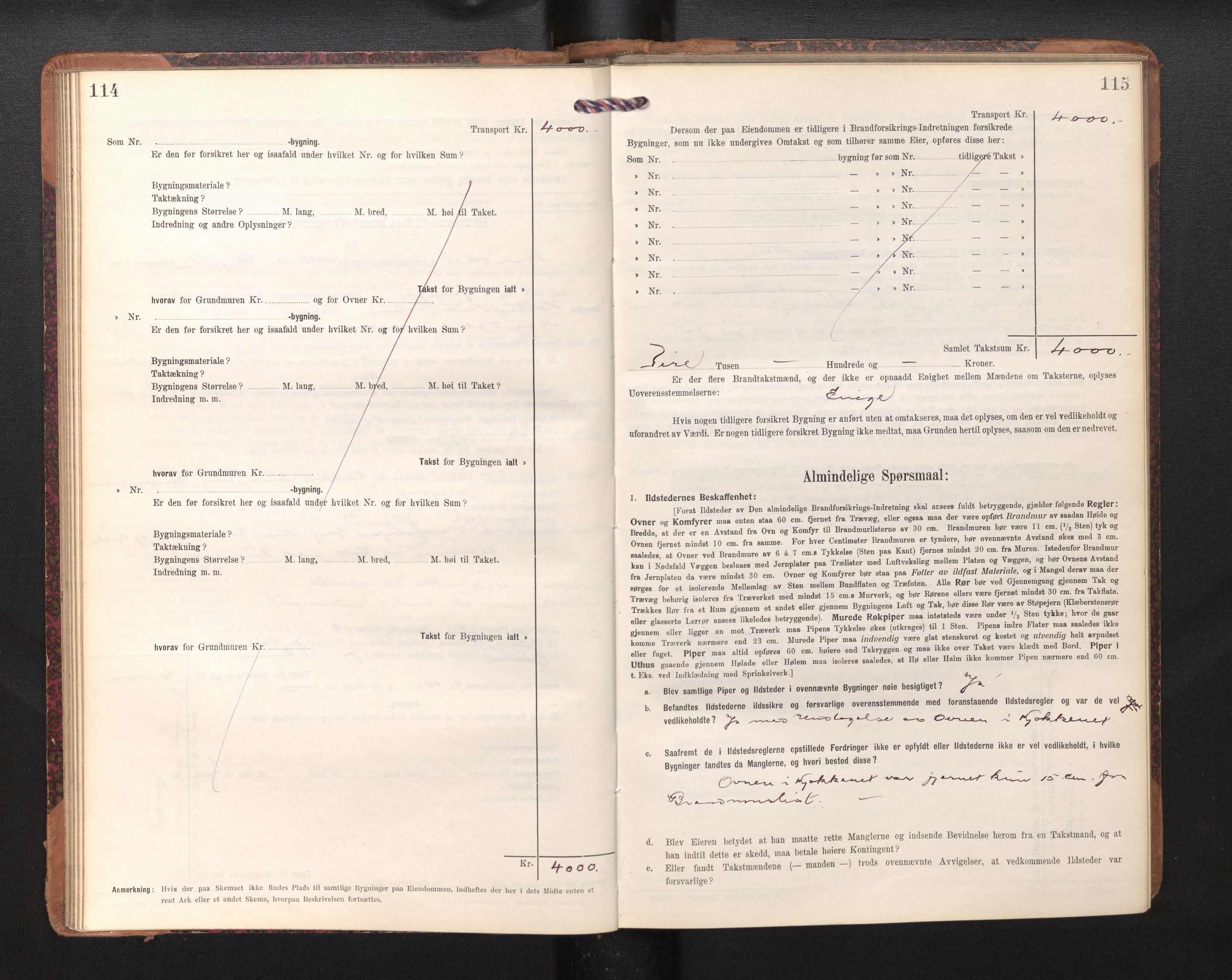 Lensmannen i Årdal, AV/SAB-A-30501/0012/L0009: Branntakstprotokoll, skjematakst, 1914-1926, p. 114-115