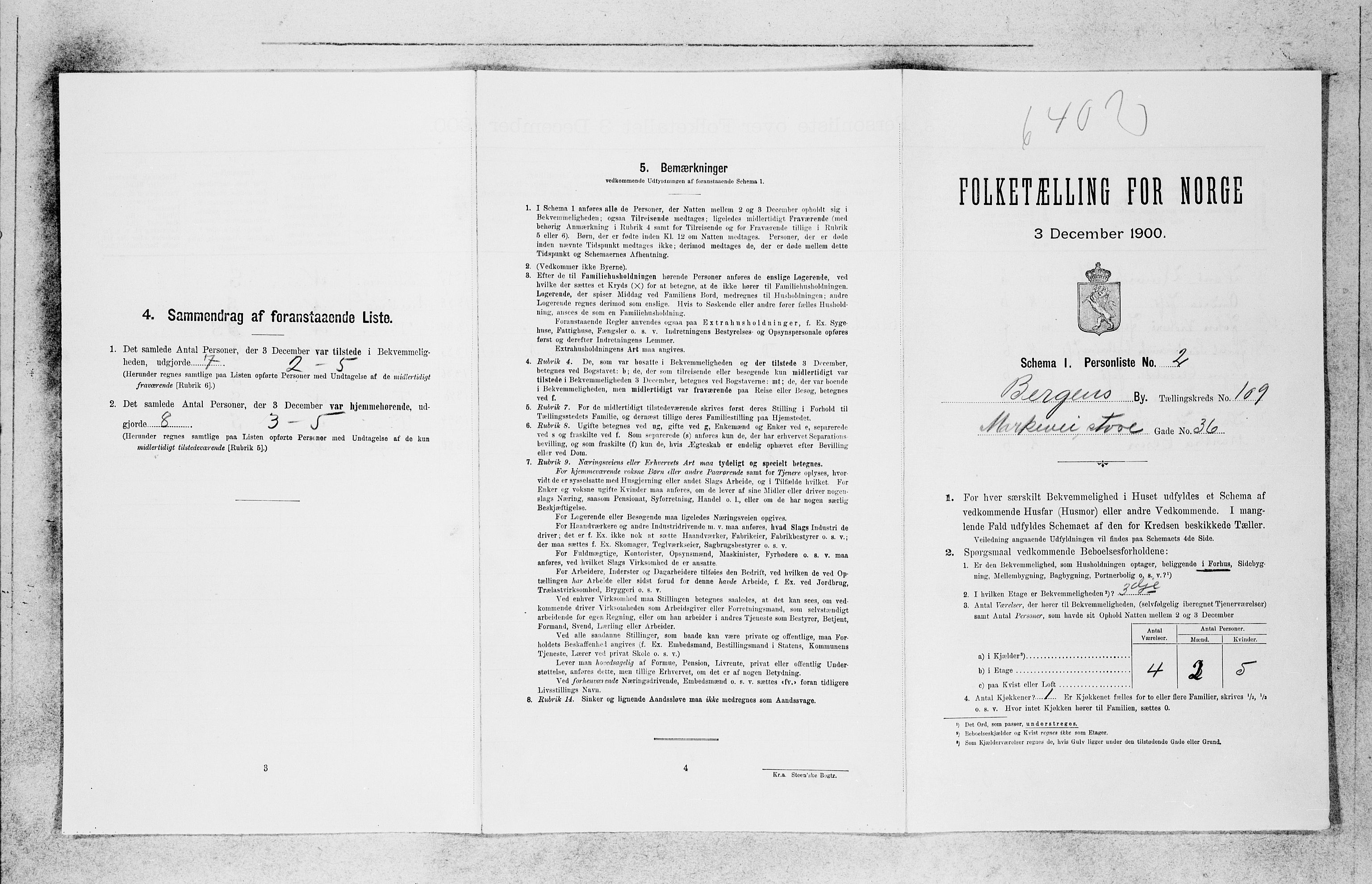 SAB, 1900 census for Bergen, 1900, p. 22796