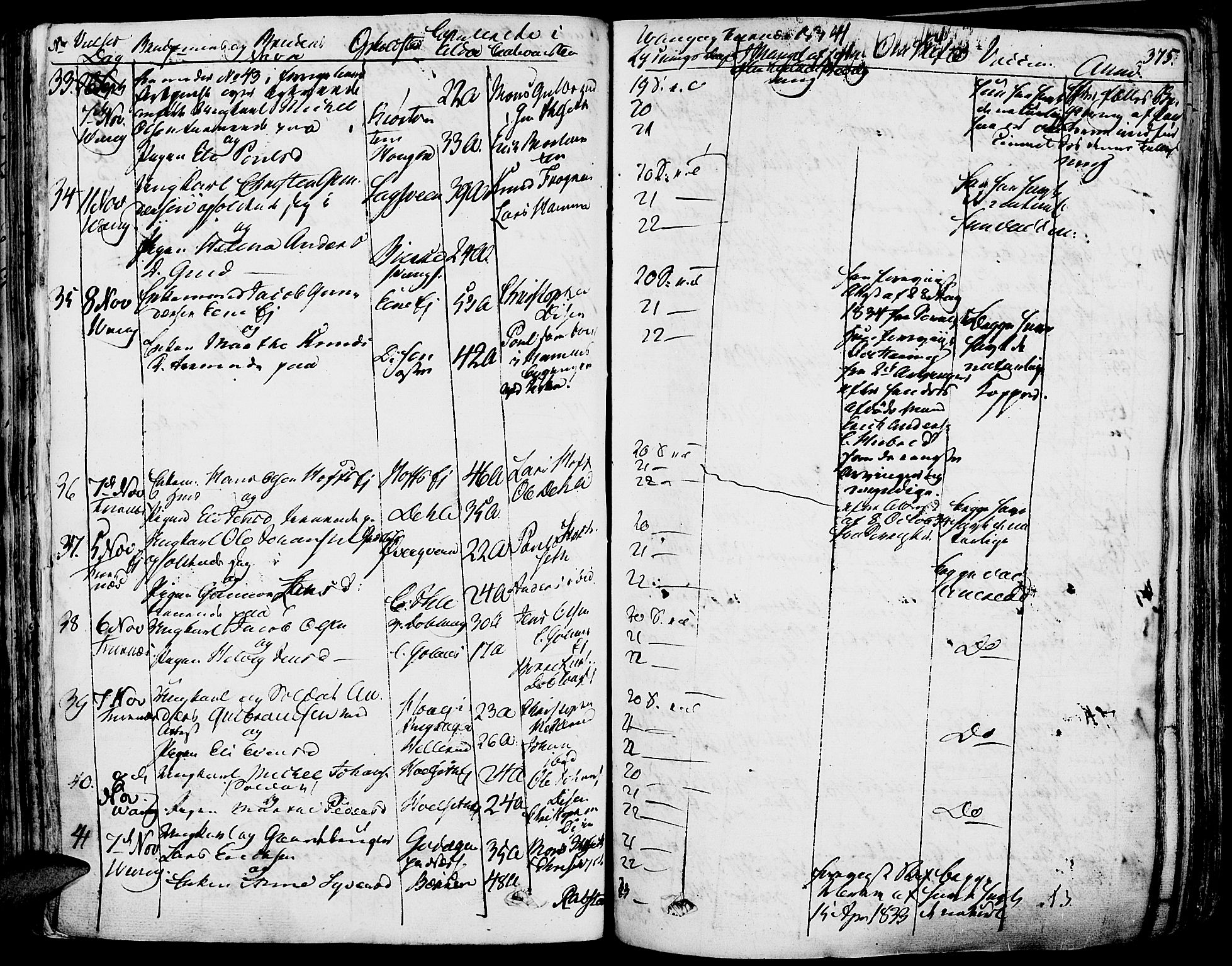 Vang prestekontor, Hedmark, AV/SAH-PREST-008/H/Ha/Haa/L0009: Parish register (official) no. 9, 1826-1841, p. 375