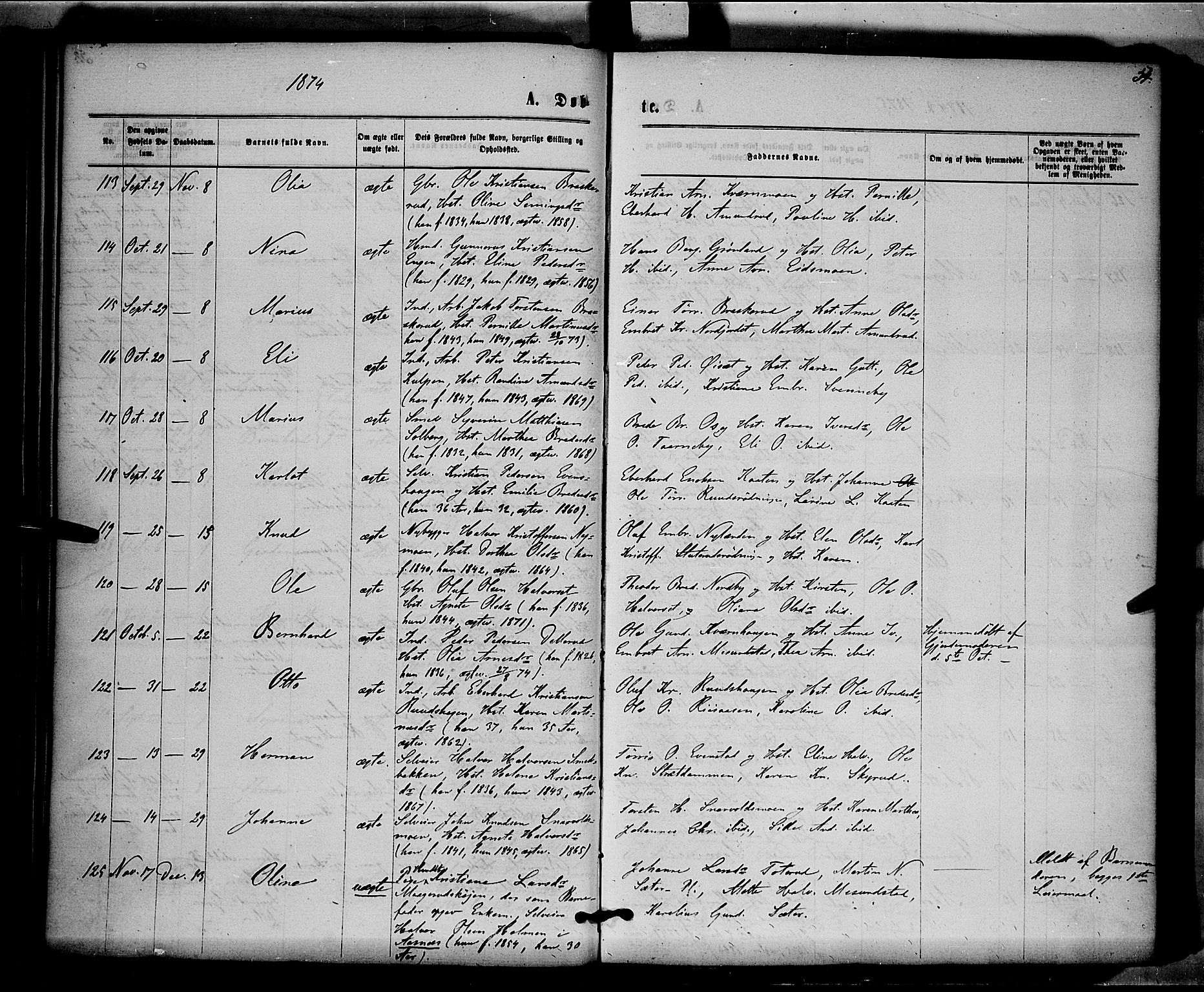 Våler prestekontor, Hedmark, AV/SAH-PREST-040/H/Ha/Haa/L0002: Parish register (official) no. 2, 1867-1878, p. 54