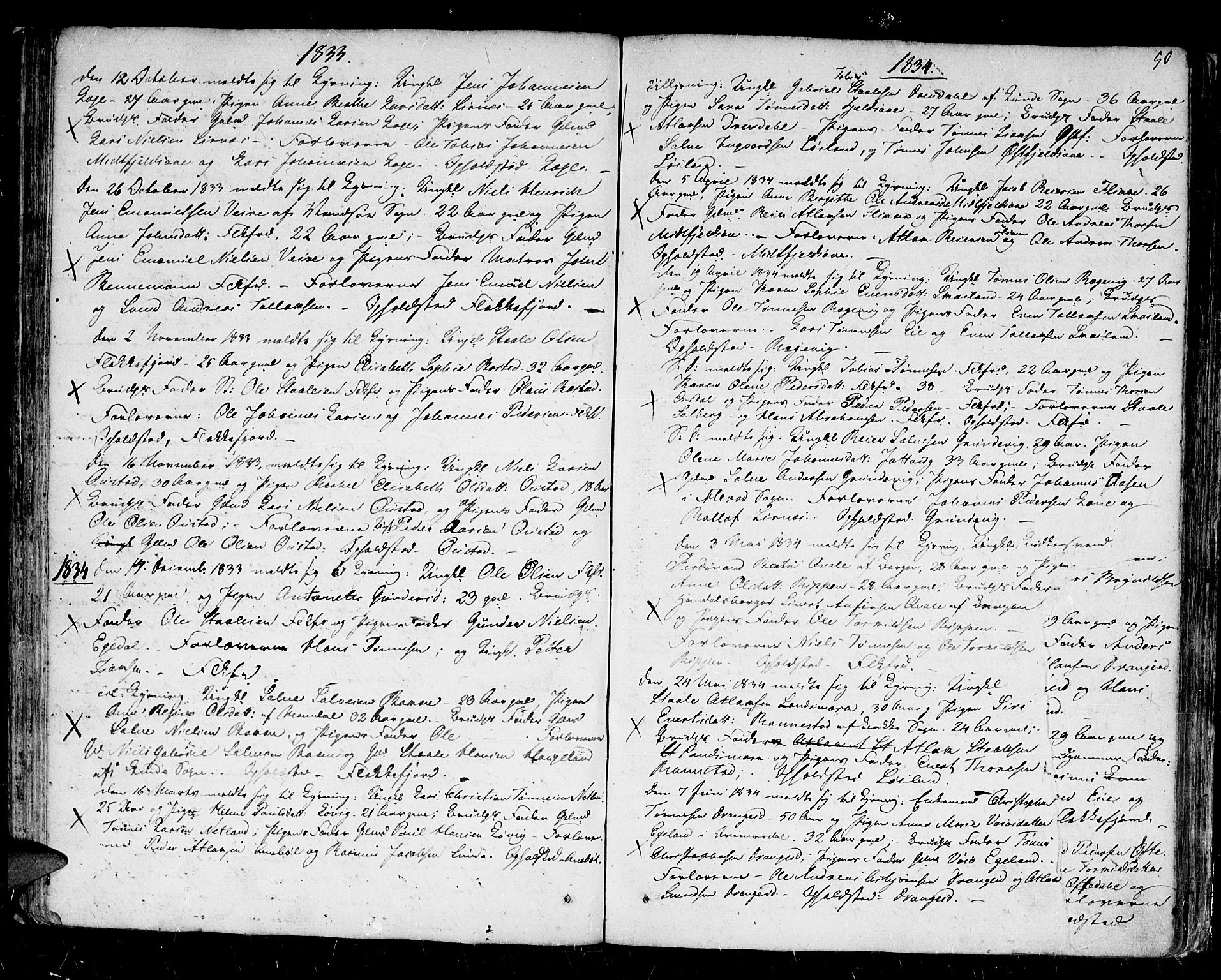 Flekkefjord sokneprestkontor, SAK/1111-0012/F/Fb/Fbc/L0002: Parish register (copy) no. B 2, 1801-1816, p. 50