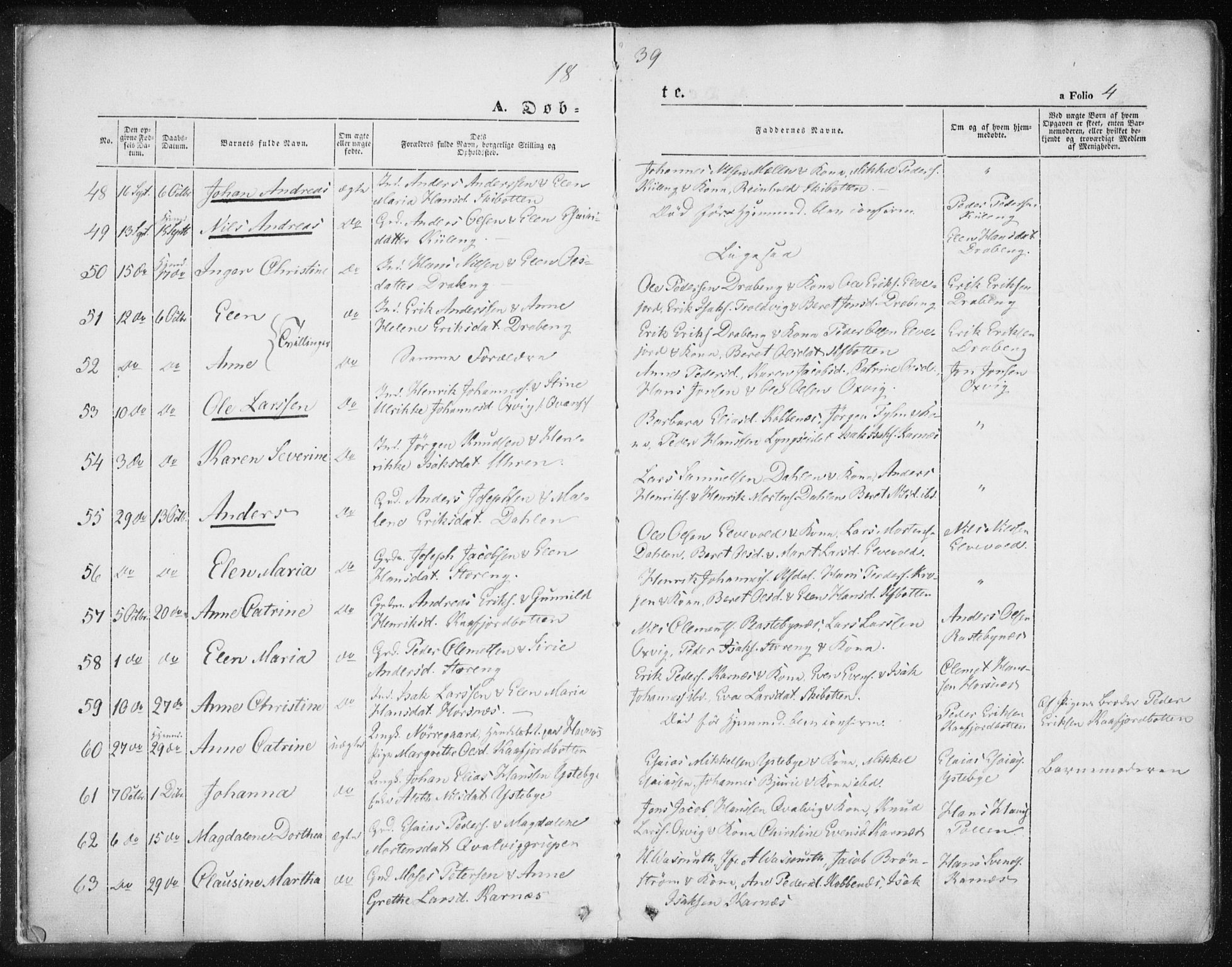 Lyngen sokneprestembete, AV/SATØ-S-1289/H/He/Hea/L0004kirke: Parish register (official) no. 4, 1839-1858, p. 4