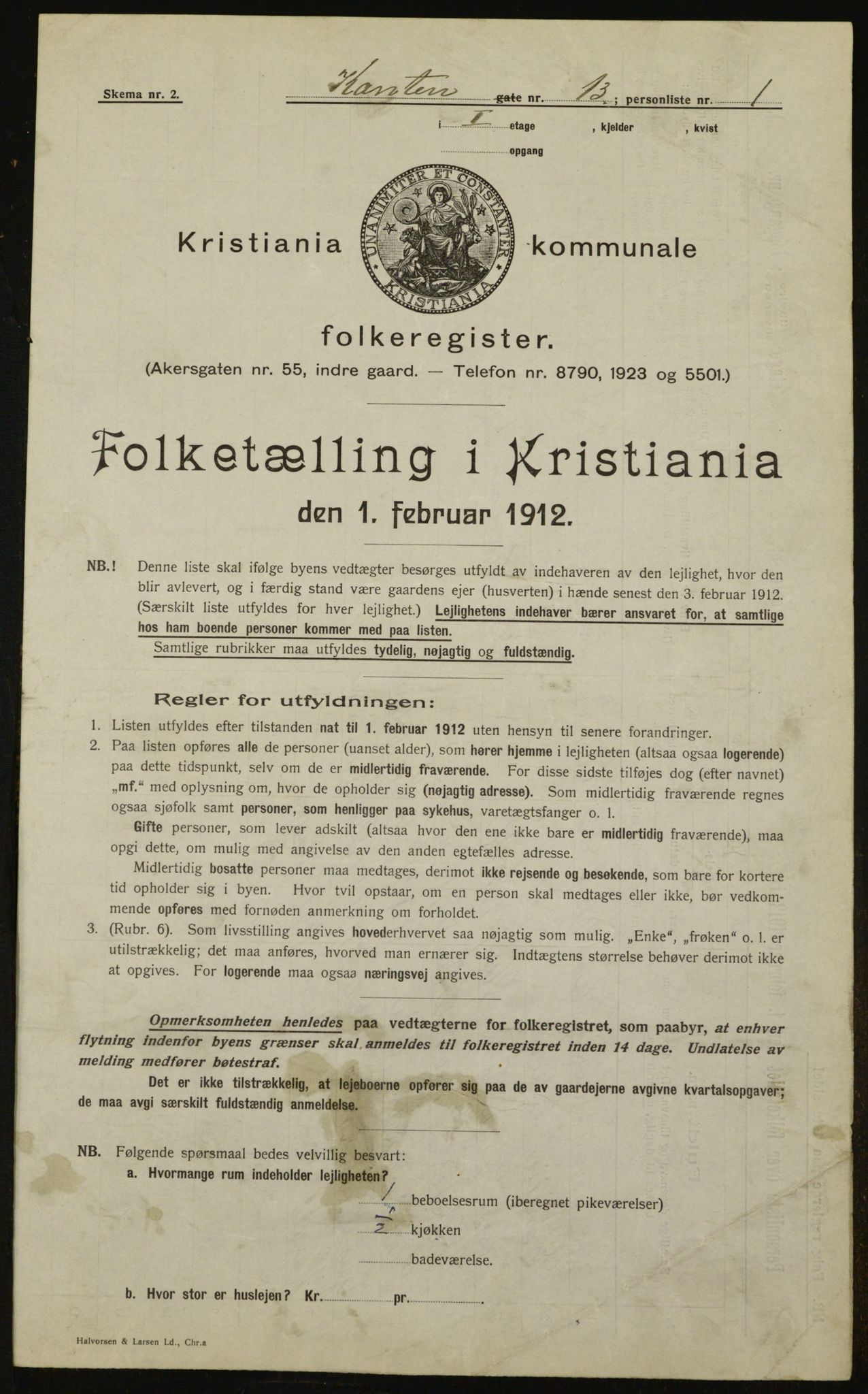OBA, Municipal Census 1912 for Kristiania, 1912, p. 48568