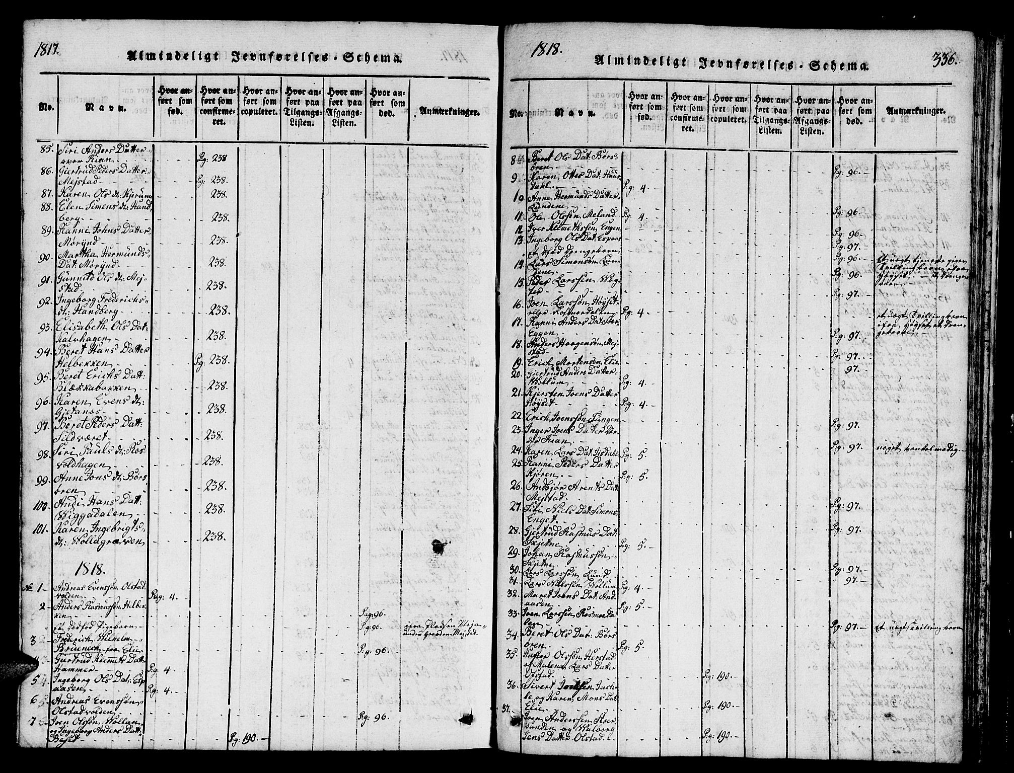Ministerialprotokoller, klokkerbøker og fødselsregistre - Sør-Trøndelag, SAT/A-1456/665/L0776: Parish register (copy) no. 665C01, 1817-1837, p. 336