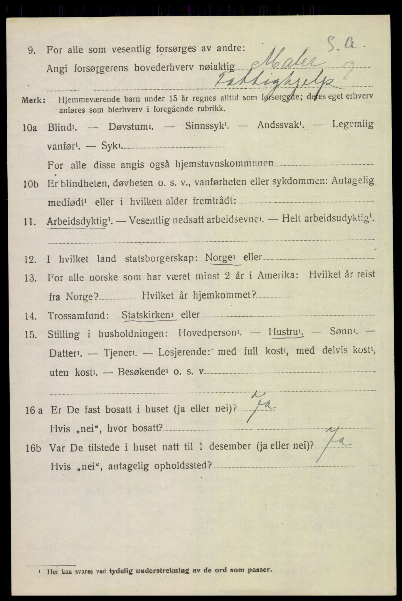 SAH, 1920 census for Folldal, 1920, p. 2976