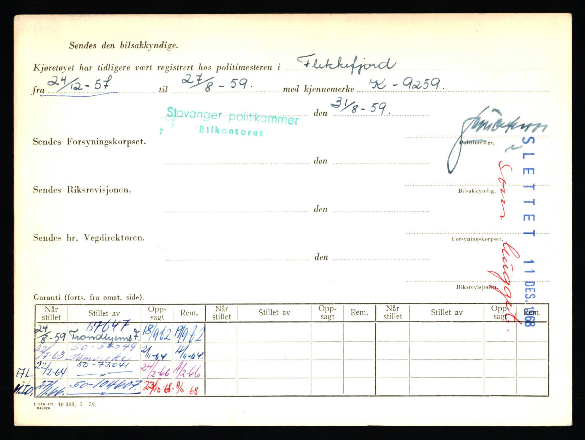 Stavanger trafikkstasjon, AV/SAST-A-101942/0/F/L0006: L-1700 - L-2149, 1930-1971, p. 1518