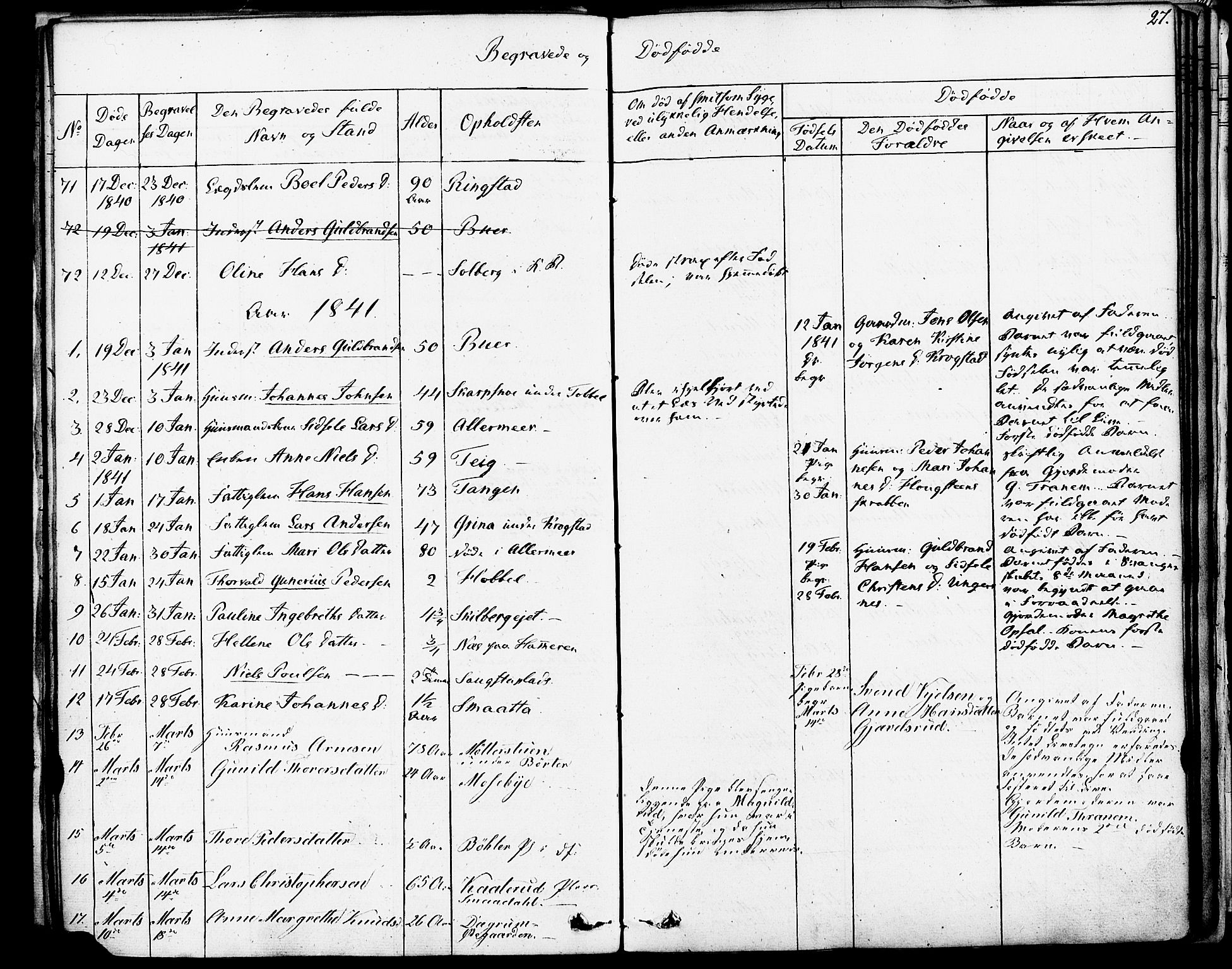 Enebakk prestekontor Kirkebøker, SAO/A-10171c/F/Fa/L0013: Parish register (official) no. I 13, 1832-1882, p. 27