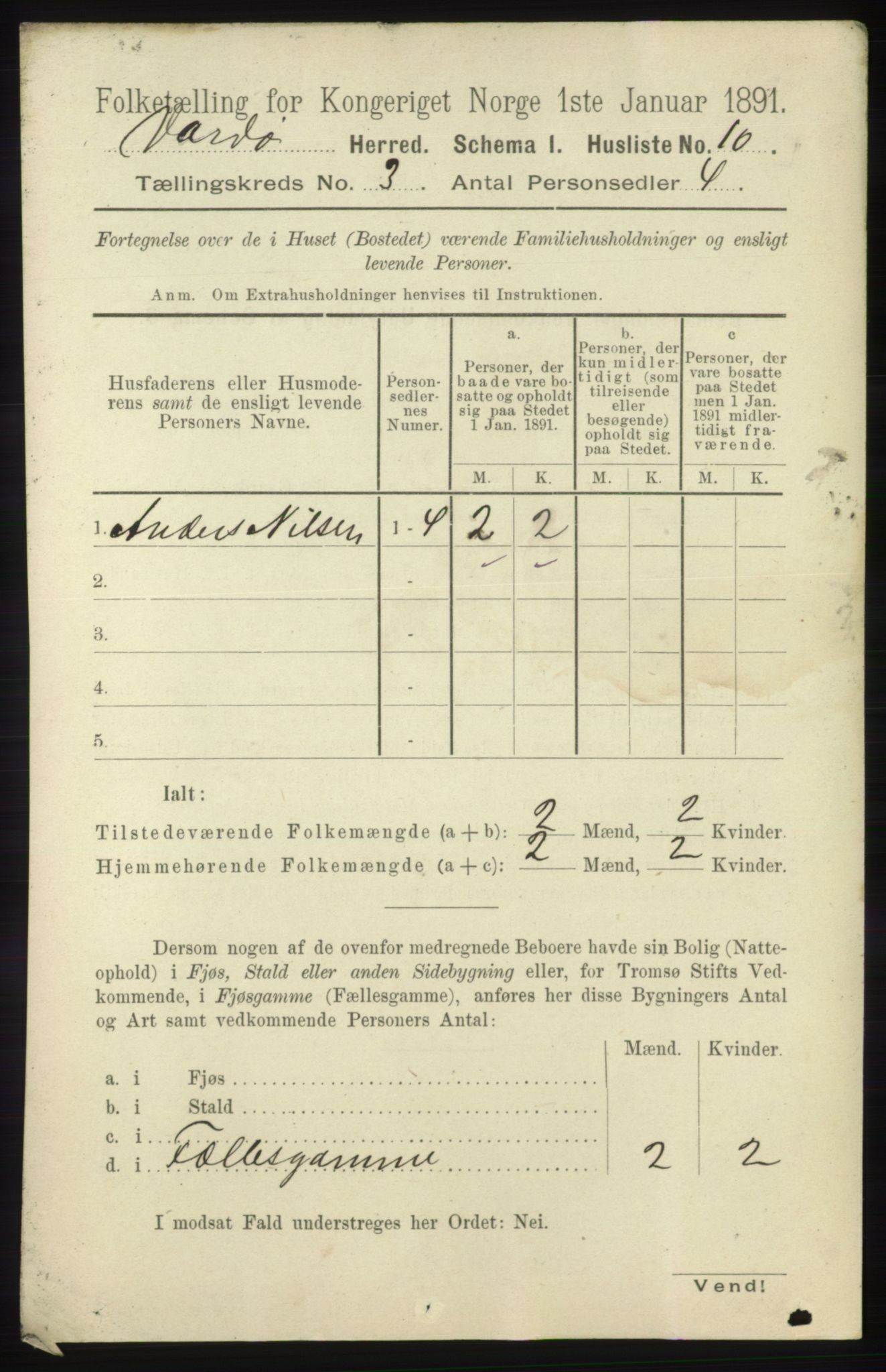 RA, 1891 census for 2028 Vardø, 1891, p. 790