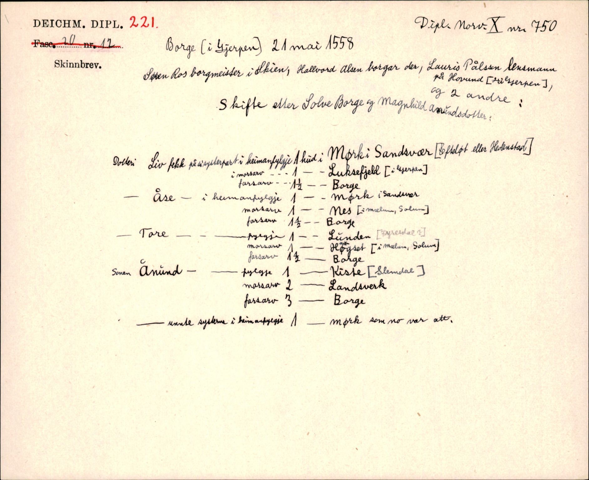 Riksarkivets diplomsamling, AV/RA-EA-5965/F35/F35j/L0001: Regestsedler: Deichmanske diplomer nr. 1-450, p. 457