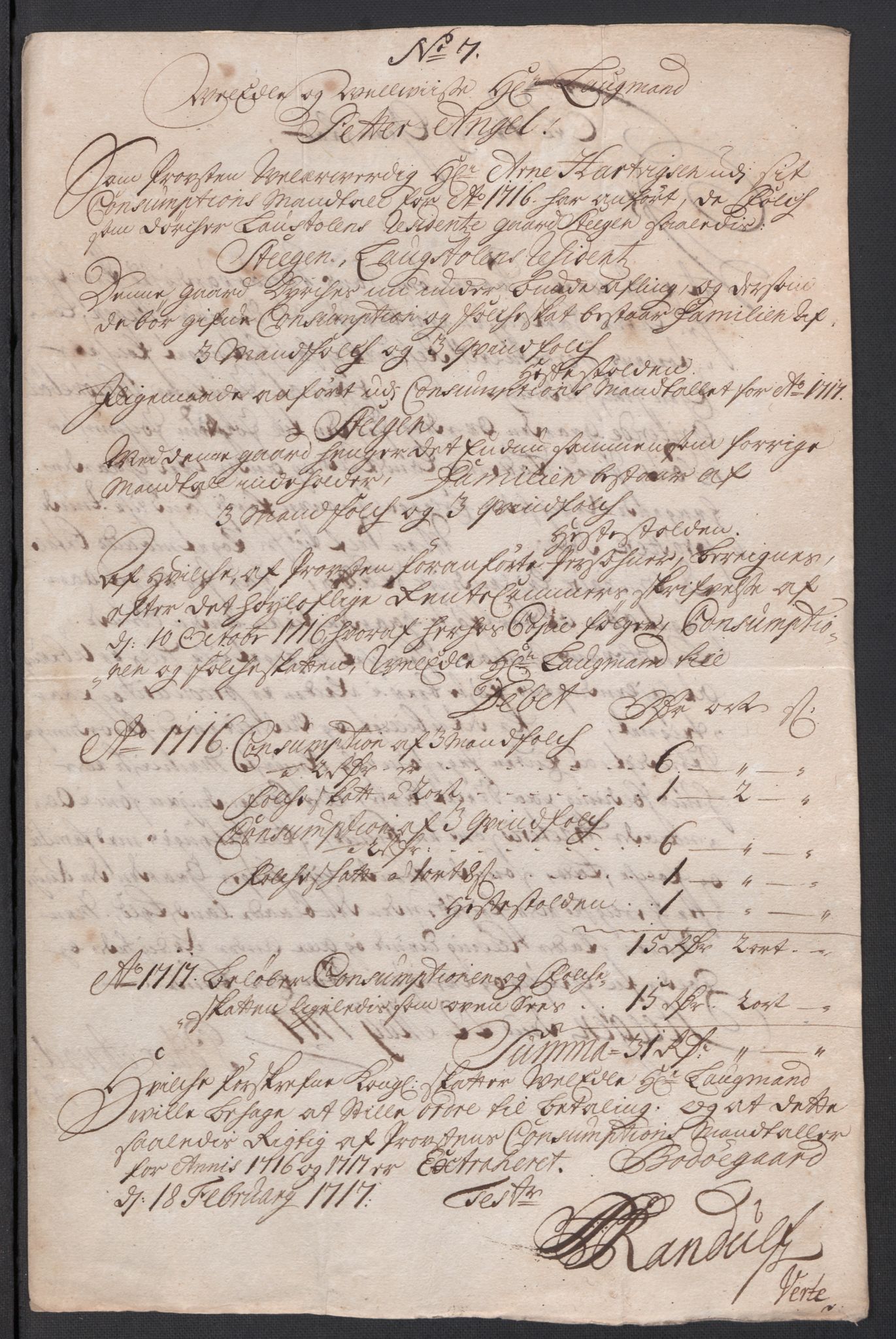 Rentekammeret inntil 1814, Reviderte regnskaper, Fogderegnskap, AV/RA-EA-4092/R66/L4587: Fogderegnskap Salten, 1717, p. 106