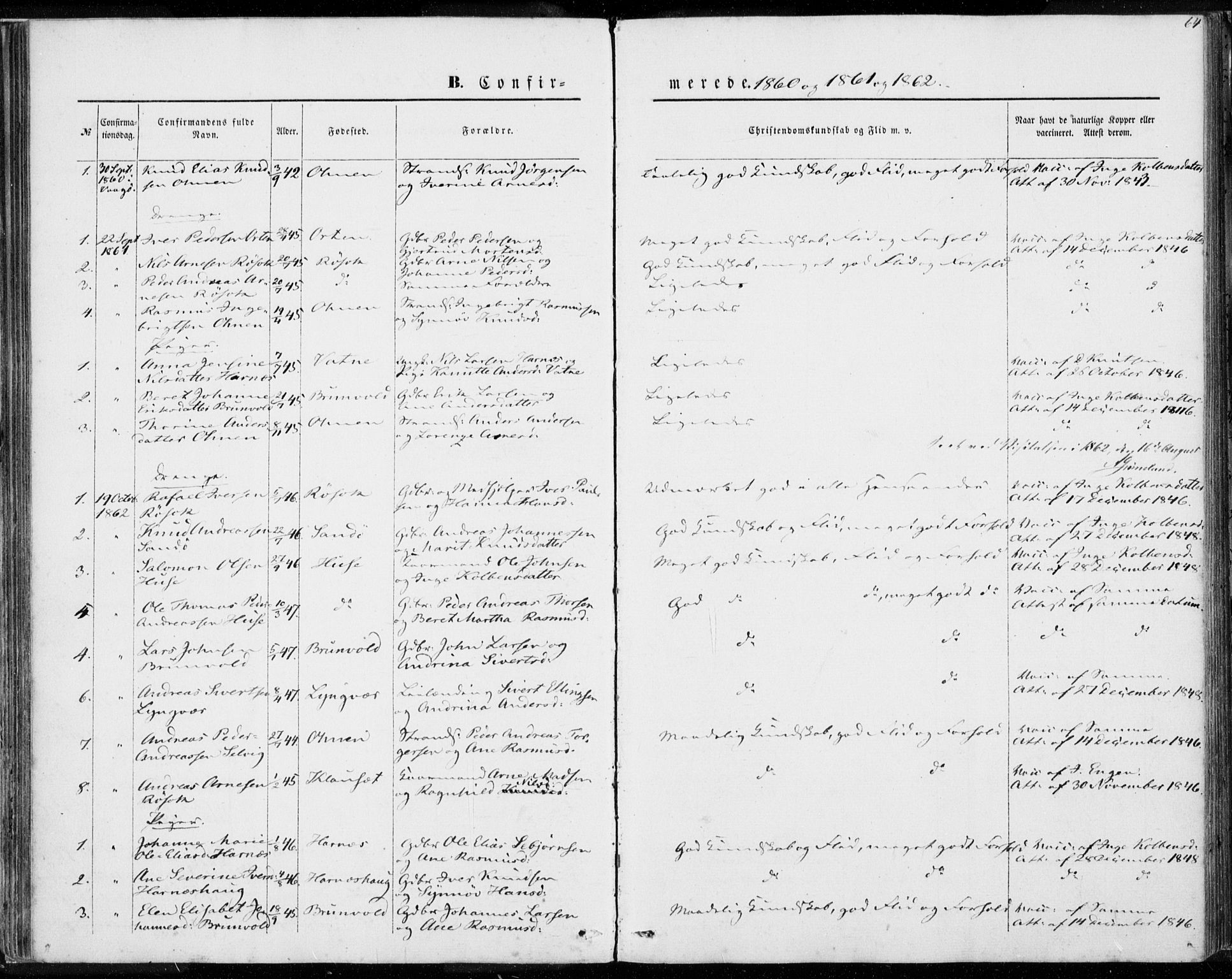 Ministerialprotokoller, klokkerbøker og fødselsregistre - Møre og Romsdal, AV/SAT-A-1454/561/L0728: Parish register (official) no. 561A02, 1858-1878, p. 64