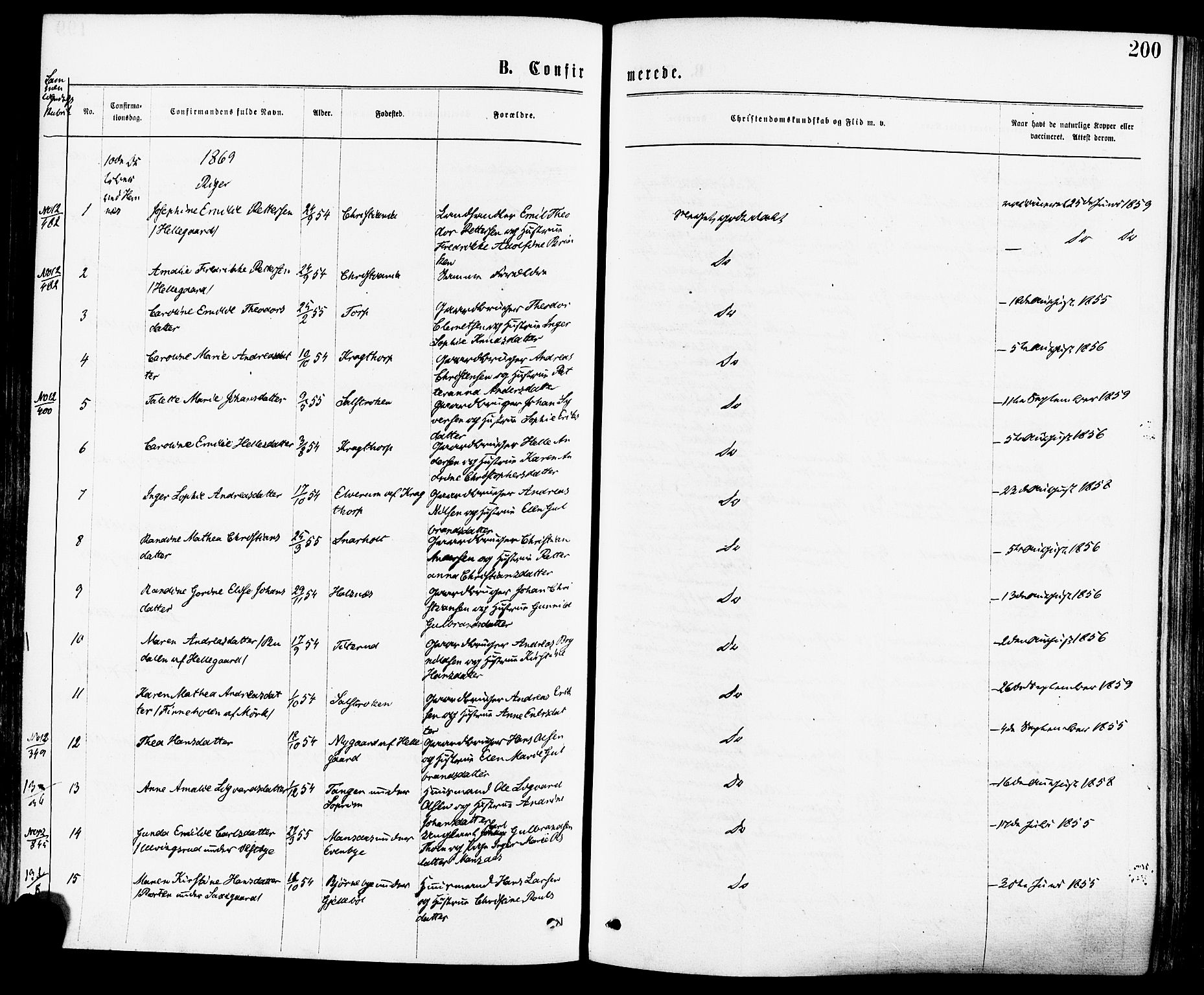 Høland prestekontor Kirkebøker, AV/SAO-A-10346a/F/Fa/L0012.a: Parish register (official) no. I 12A, 1869-1879, p. 200