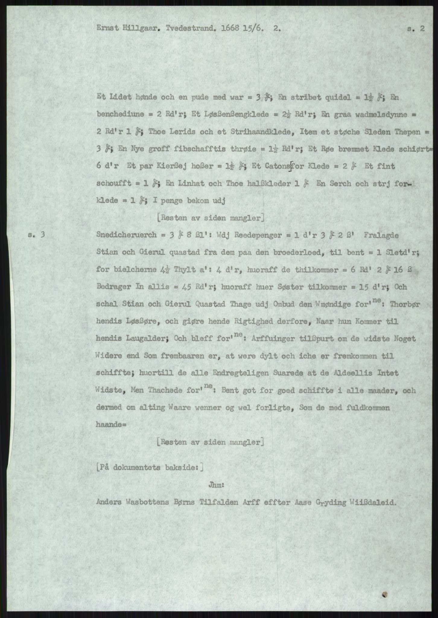 Samlinger til kildeutgivelse, Diplomavskriftsamlingen, AV/RA-EA-4053/H/Ha, p. 2790