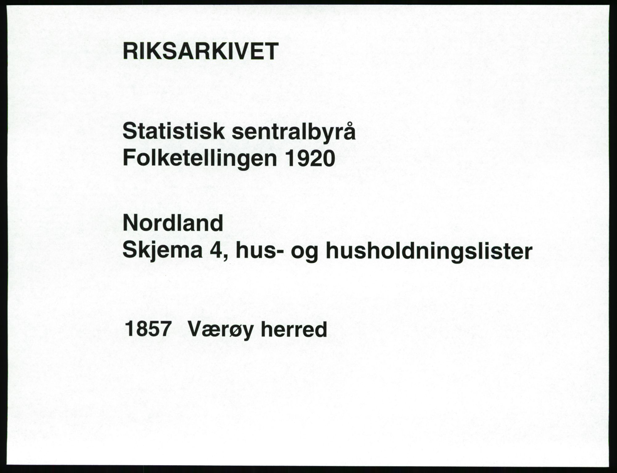 SAT, 1920 census for Værøy, 1920, p. 27