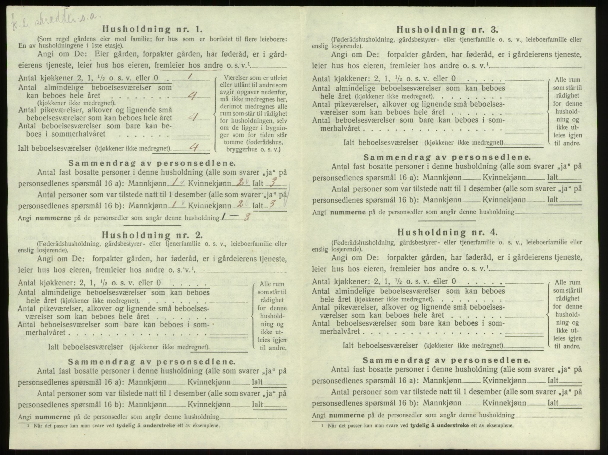 SAB, 1920 census for Breim, 1920, p. 73