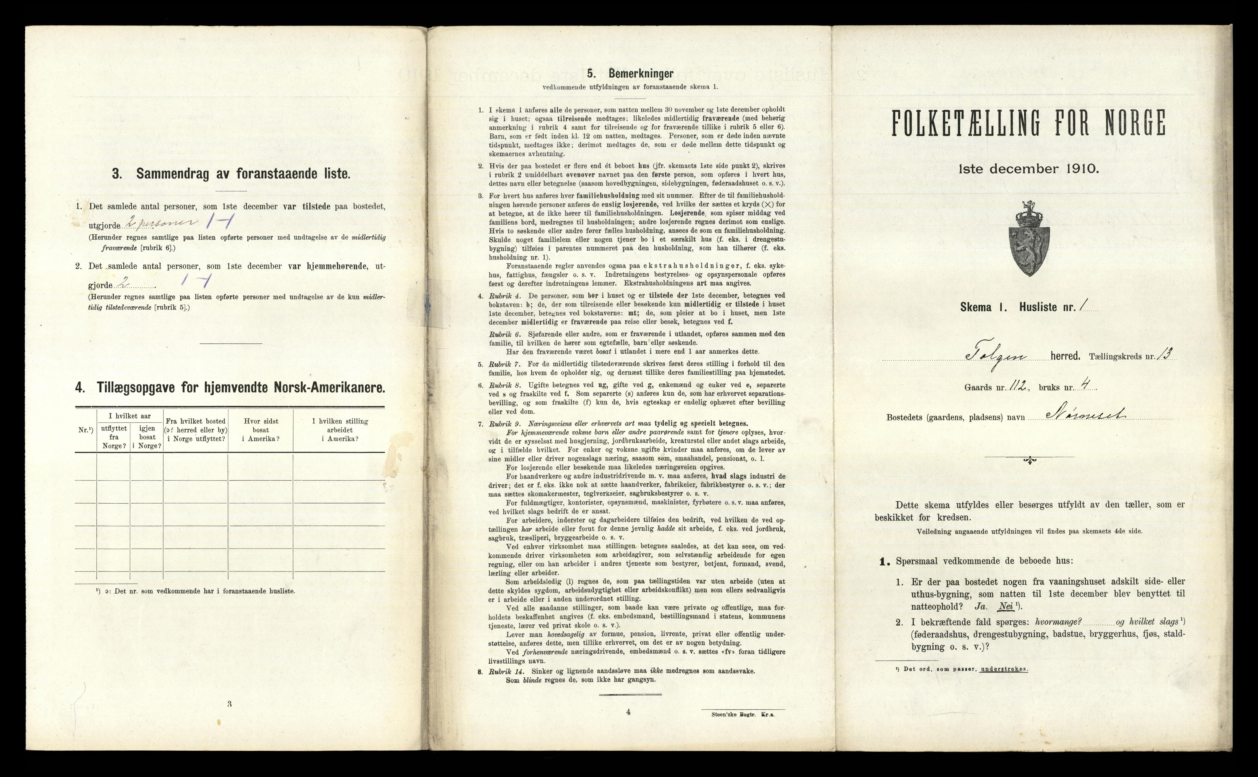 RA, 1910 census for Tolga, 1910, p. 894