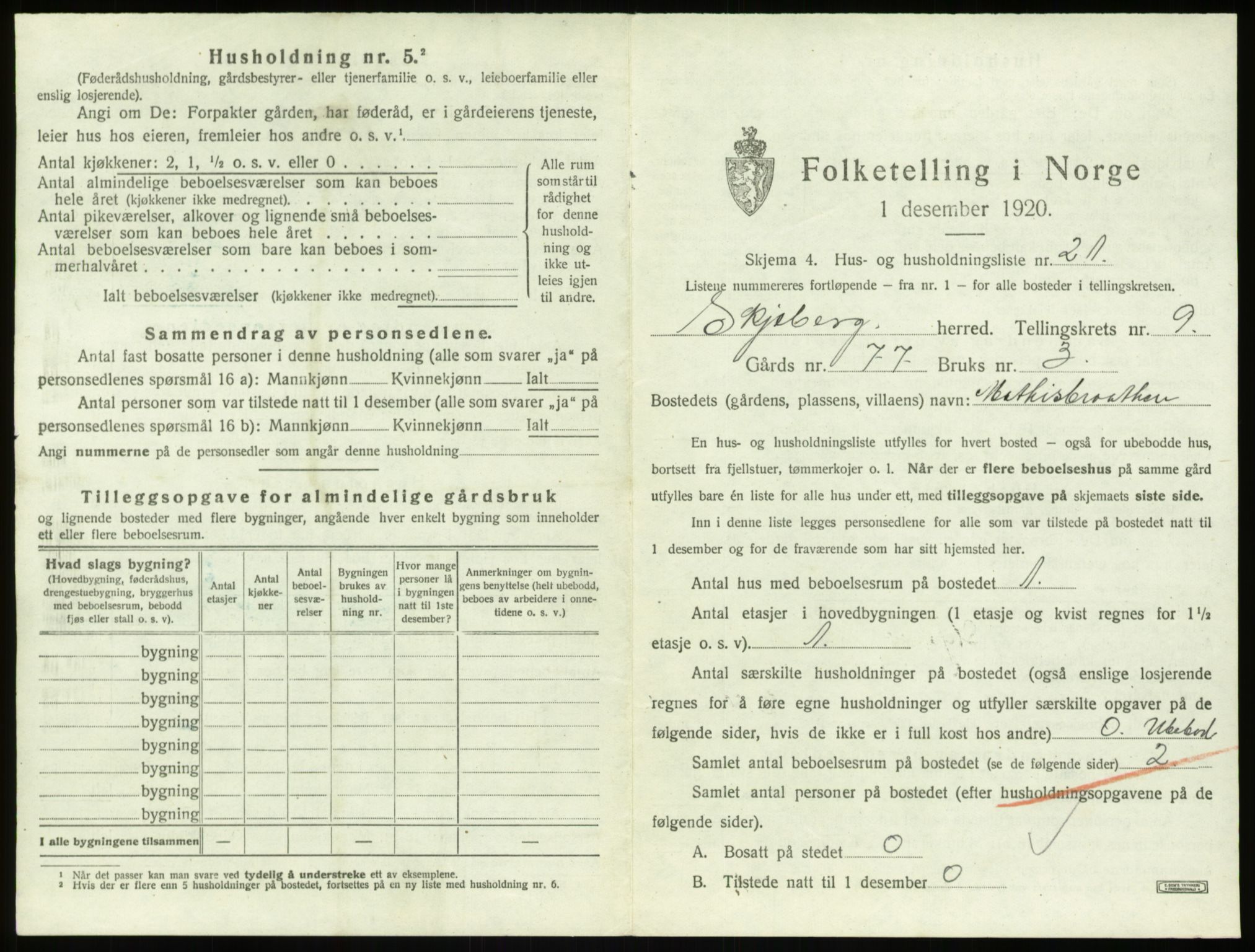 SAO, 1920 census for Skjeberg, 1920, p. 1341