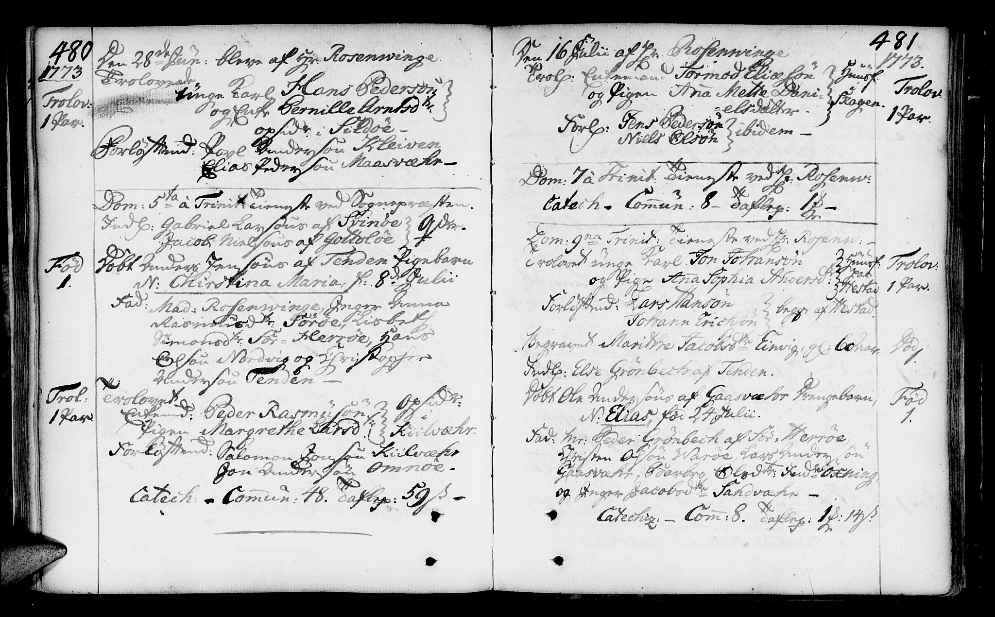 Ministerialprotokoller, klokkerbøker og fødselsregistre - Nordland, AV/SAT-A-1459/817/L0260: Parish register (official) no. 817A02 /2, 1768-1776, p. 480-481