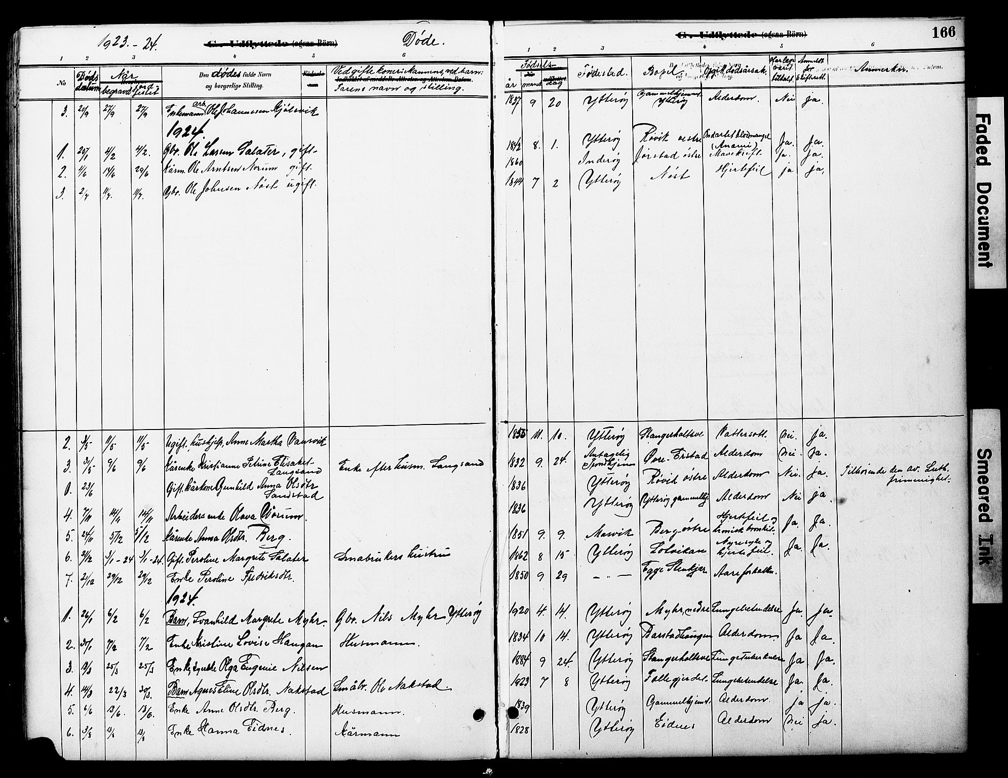 Ministerialprotokoller, klokkerbøker og fødselsregistre - Nord-Trøndelag, SAT/A-1458/722/L0226: Parish register (copy) no. 722C02, 1889-1927, p. 166