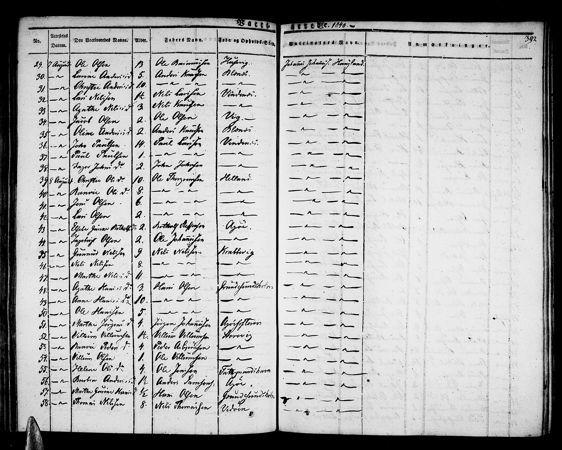 Stord sokneprestembete, SAB/A-78201/H/Haa: Parish register (official) no. A 6, 1826-1840, p. 392
