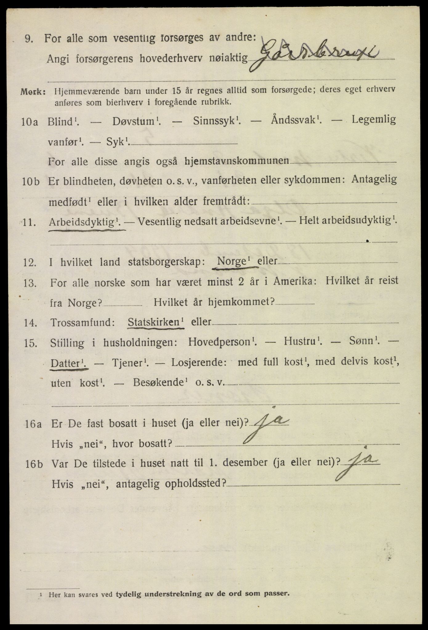 SAK, 1920 census for Vestre Moland, 1920, p. 4750