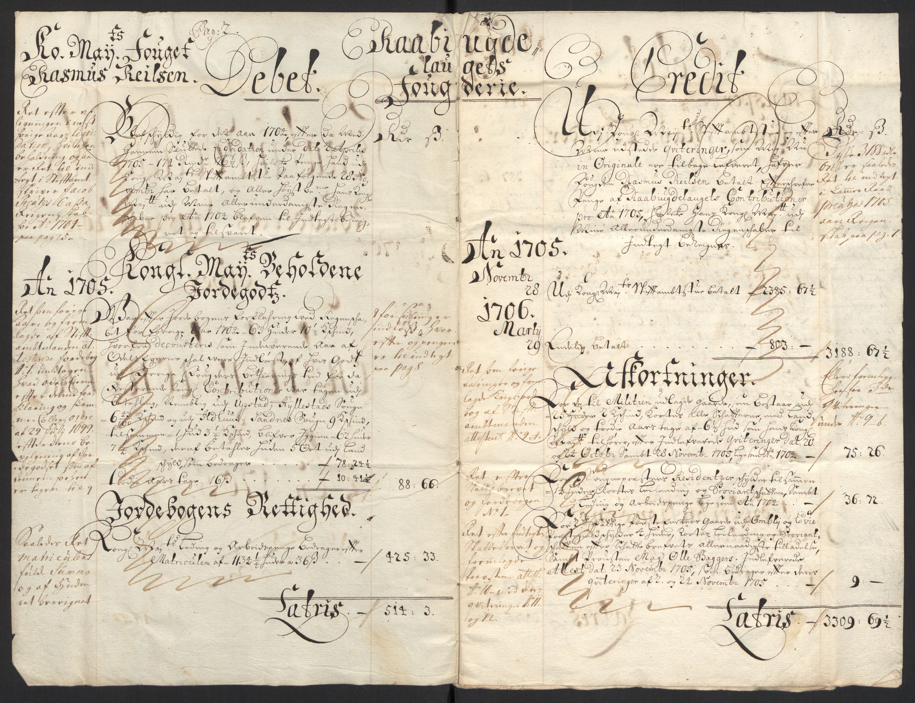 Rentekammeret inntil 1814, Reviderte regnskaper, Fogderegnskap, RA/EA-4092/R40/L2447: Fogderegnskap Råbyggelag, 1703-1705, p. 338