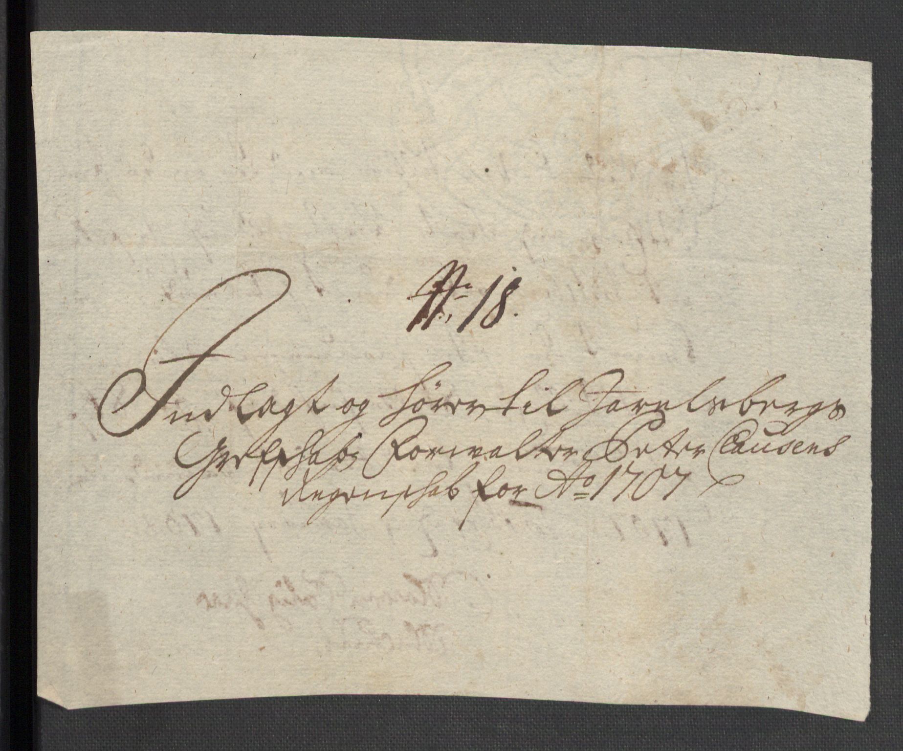 Rentekammeret inntil 1814, Reviderte regnskaper, Fogderegnskap, AV/RA-EA-4092/R32/L1872: Fogderegnskap Jarlsberg grevskap, 1706-1707, p. 494