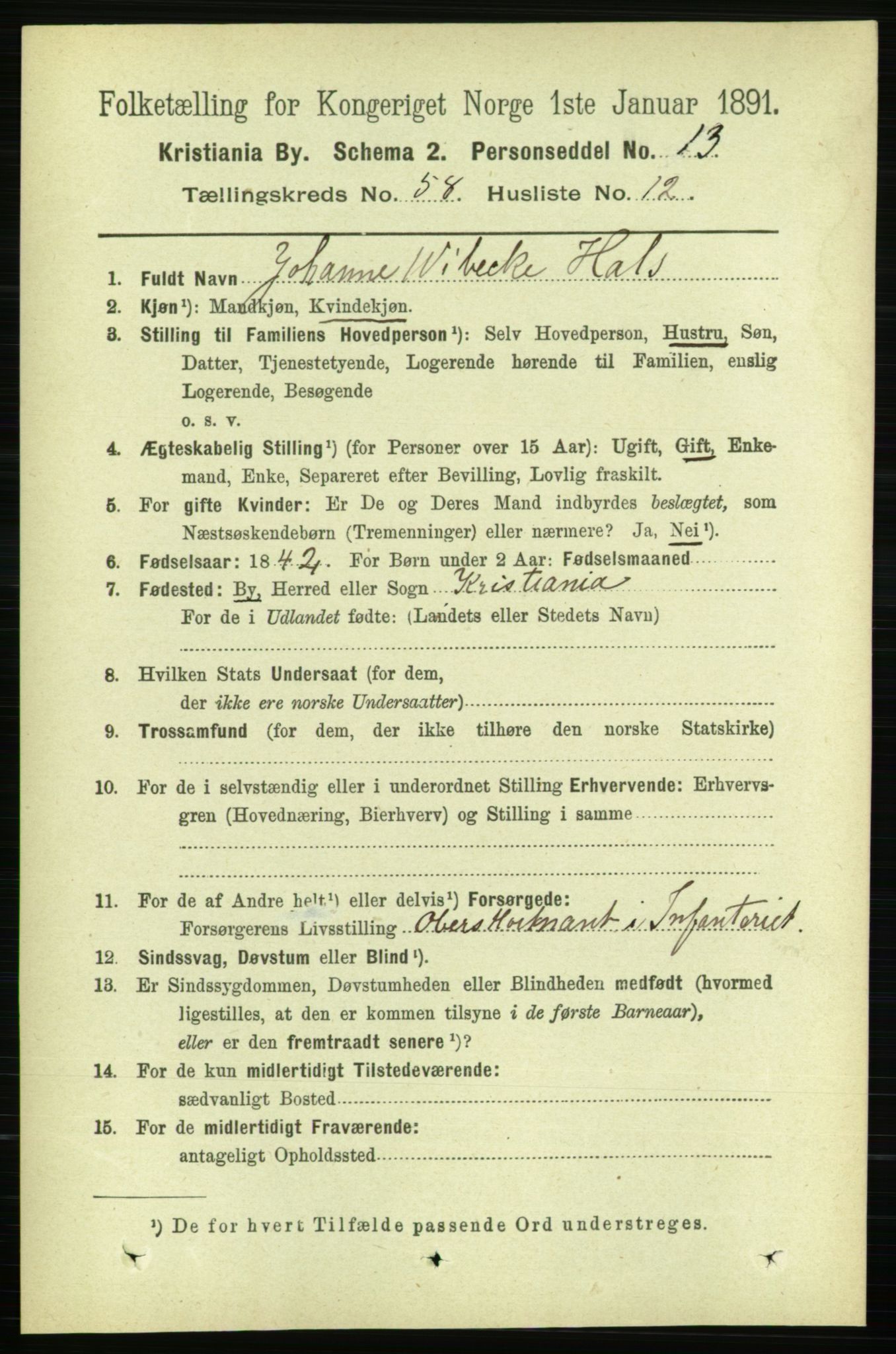 RA, 1891 census for 0301 Kristiania, 1891, p. 30831