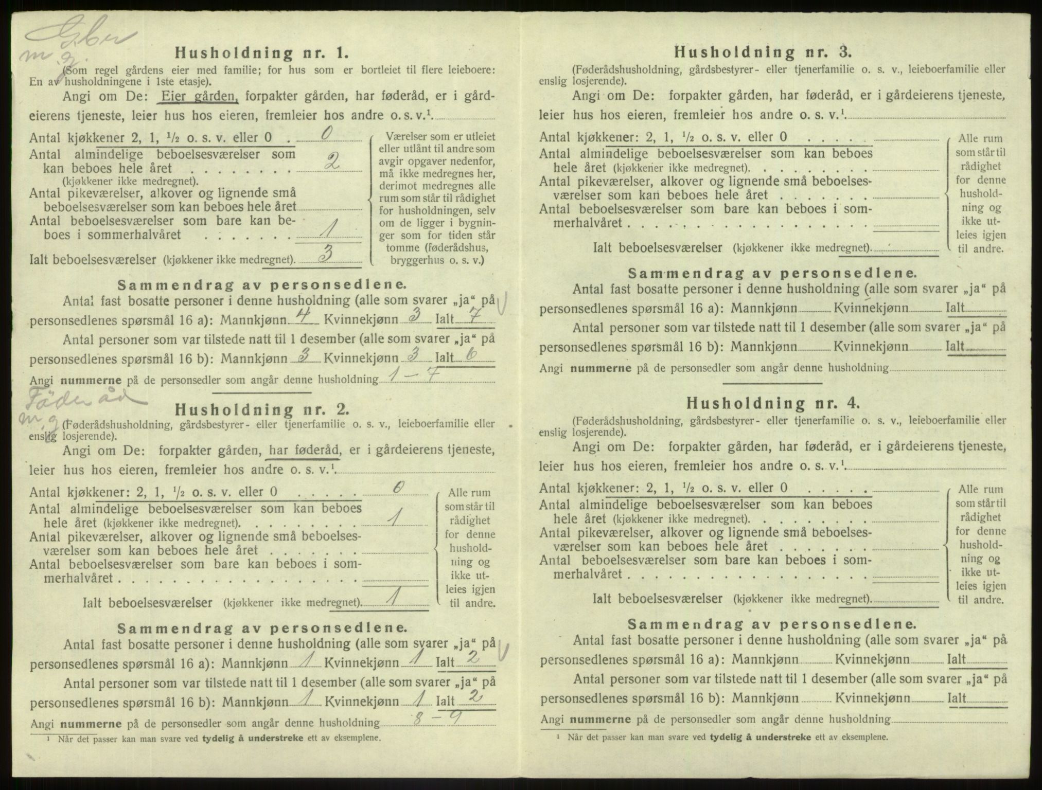 SAB, 1920 census for Fjaler, 1920, p. 566