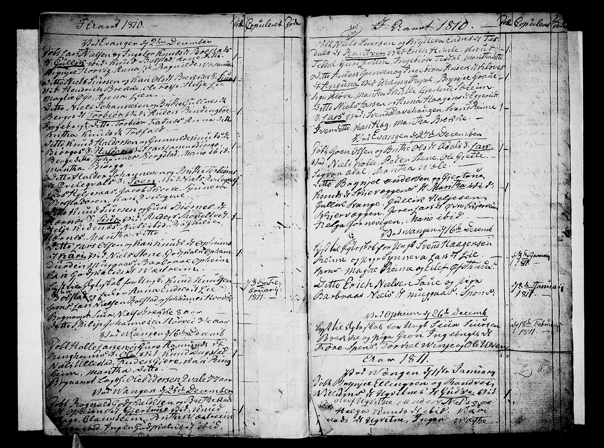 Voss sokneprestembete, SAB/A-79001/H/Haa: Parish register (official) no. A 10, 1810-1821, p. 2