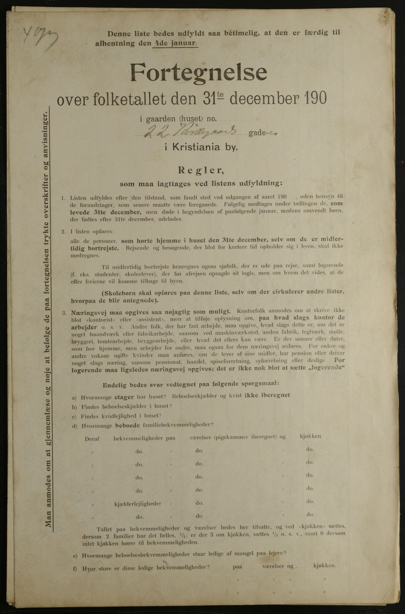 OBA, Municipal Census 1901 for Kristiania, 1901, p. 7850