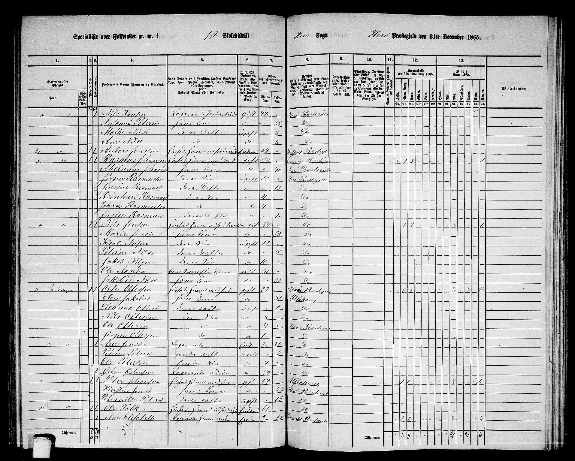 RA, 1865 census for Herøy, 1865, p. 17