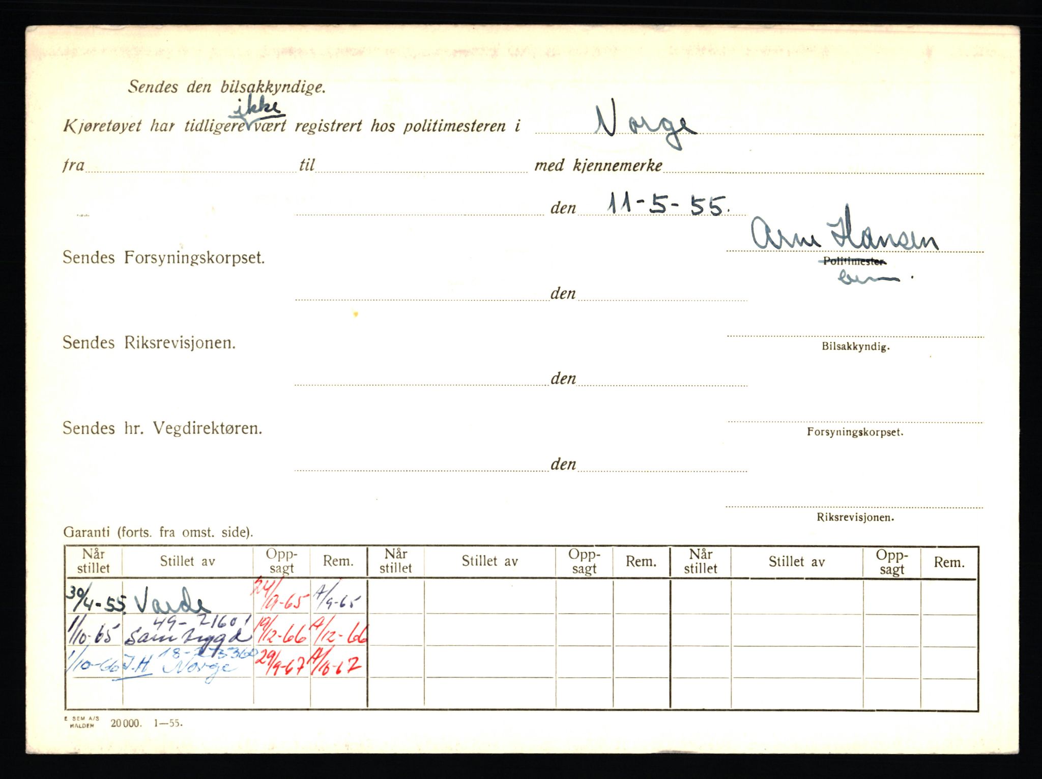 Stavanger trafikkstasjon, AV/SAST-A-101942/0/F/L0004: L-1000 - L-1349, 1930-1971, p. 110