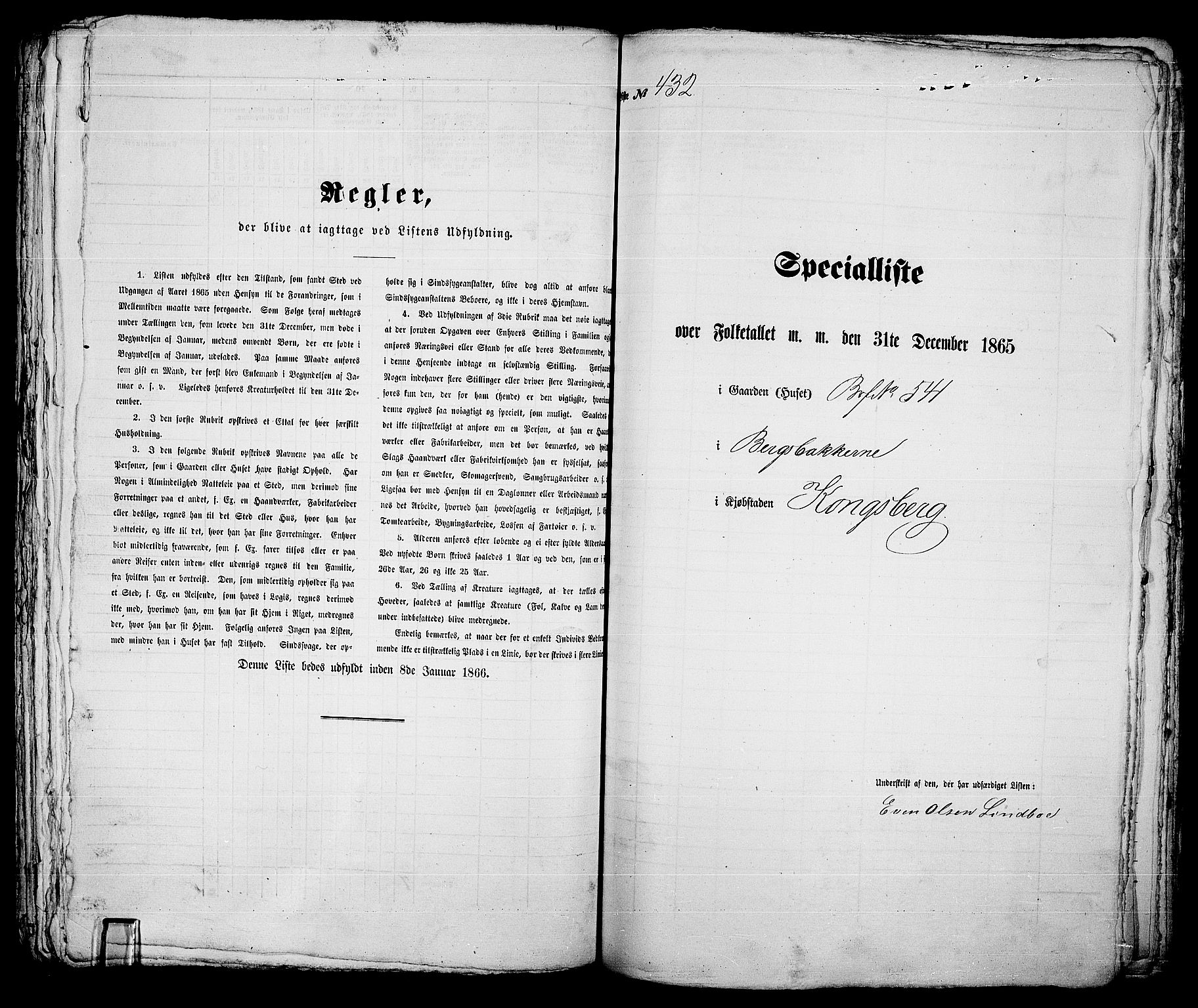 RA, 1865 census for Kongsberg/Kongsberg, 1865, p. 879