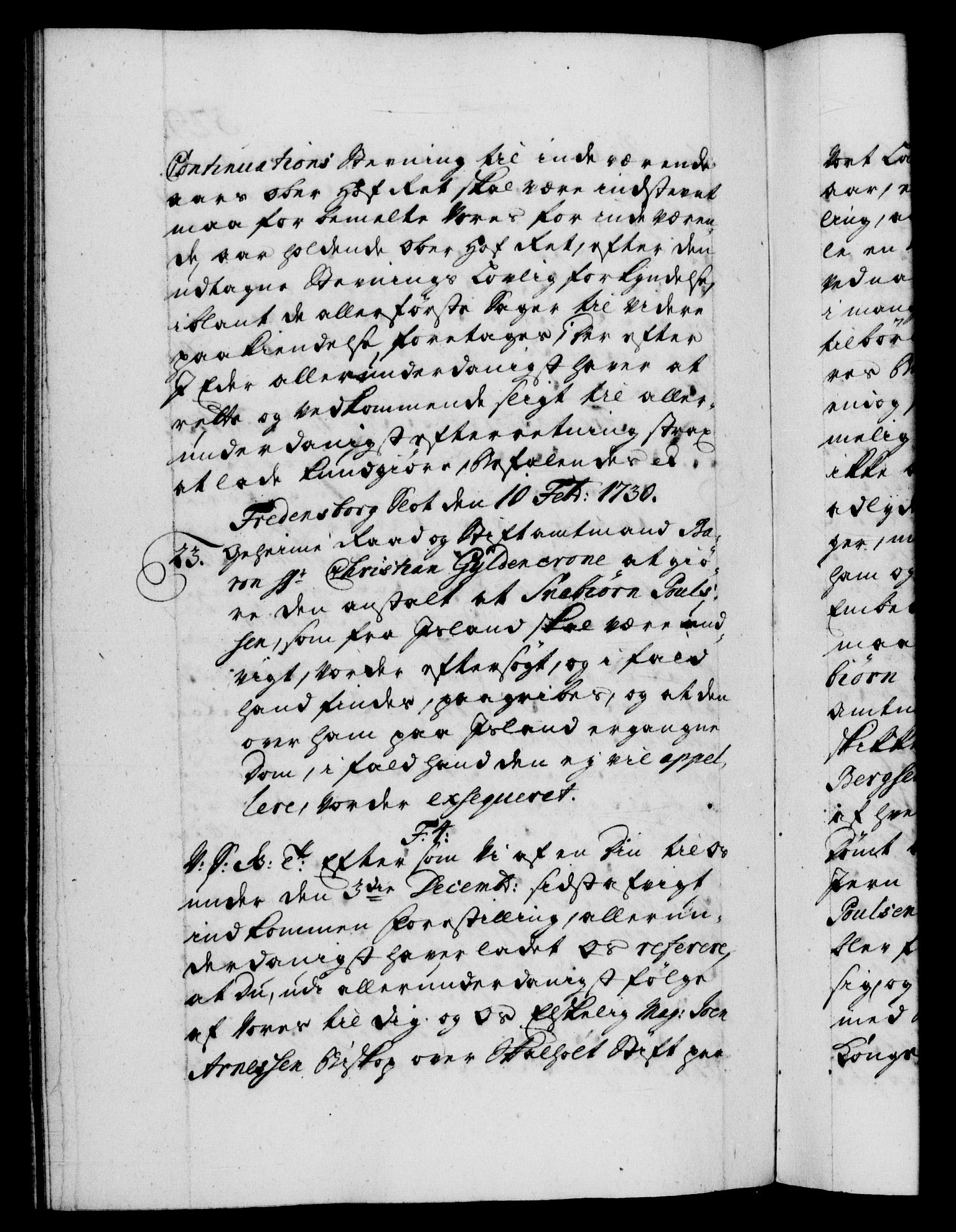 Danske Kanselli 1572-1799, AV/RA-EA-3023/F/Fc/Fca/Fcab/L0024: Norske tegnelser, 1728-1730, p. 529b