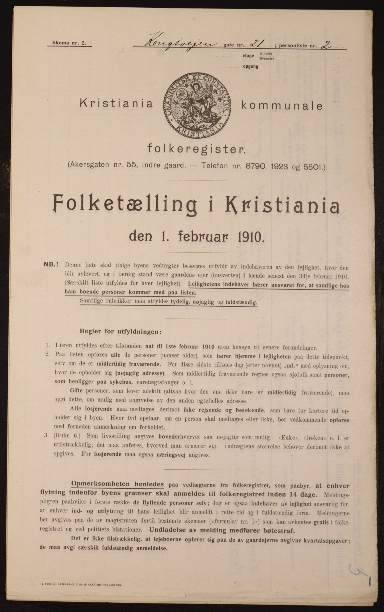 OBA, Municipal Census 1910 for Kristiania, 1910, p. 51517