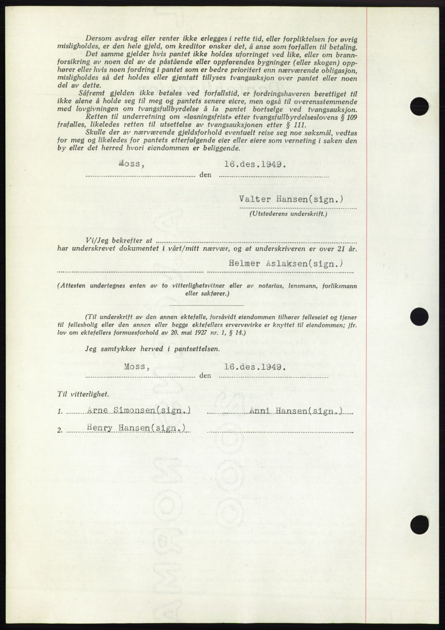 Moss sorenskriveri, AV/SAO-A-10168: Mortgage book no. B23, 1949-1950, Diary no: : 139/1950