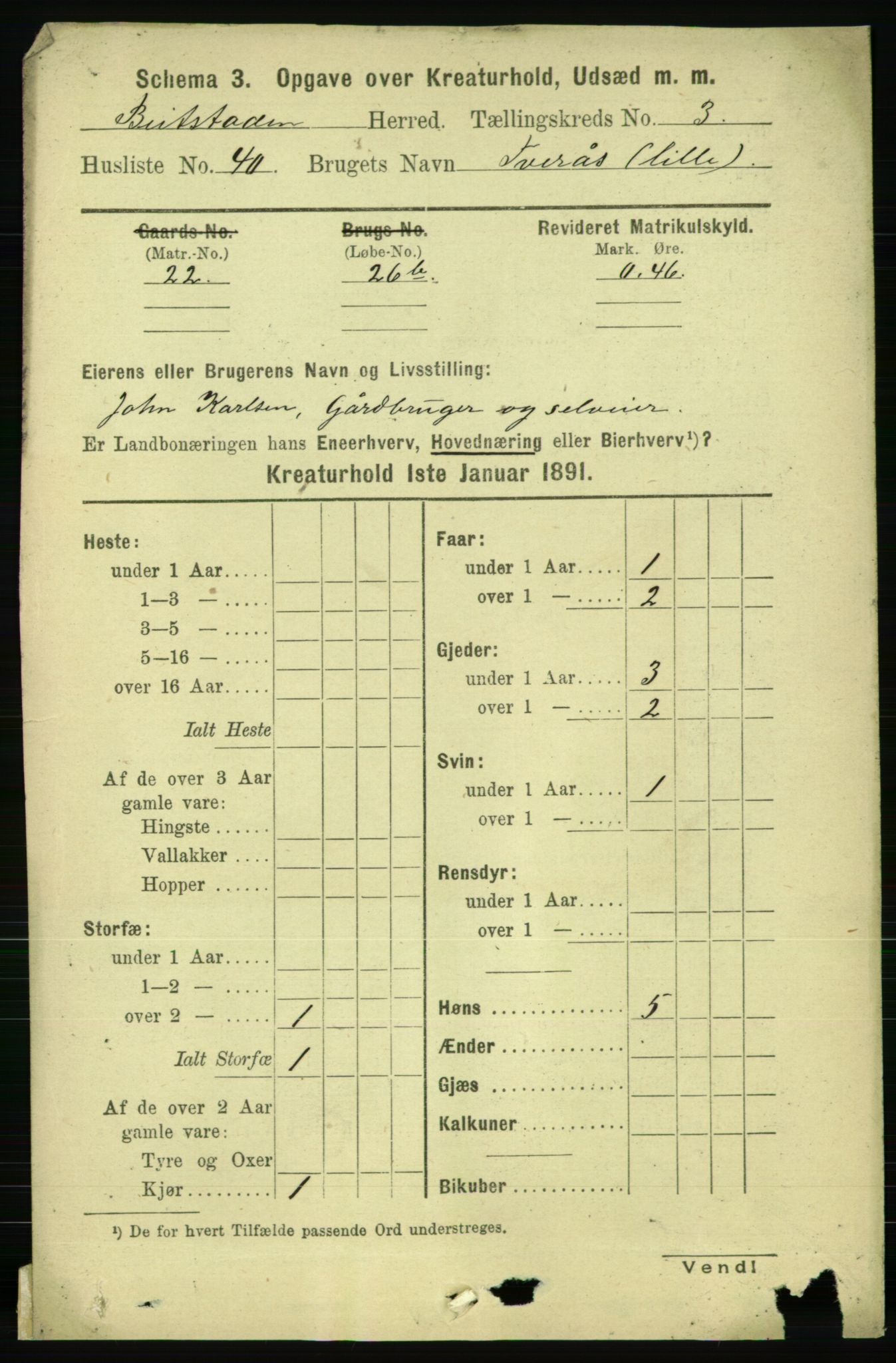 RA, 1891 census for 1727 Beitstad, 1891, p. 5792