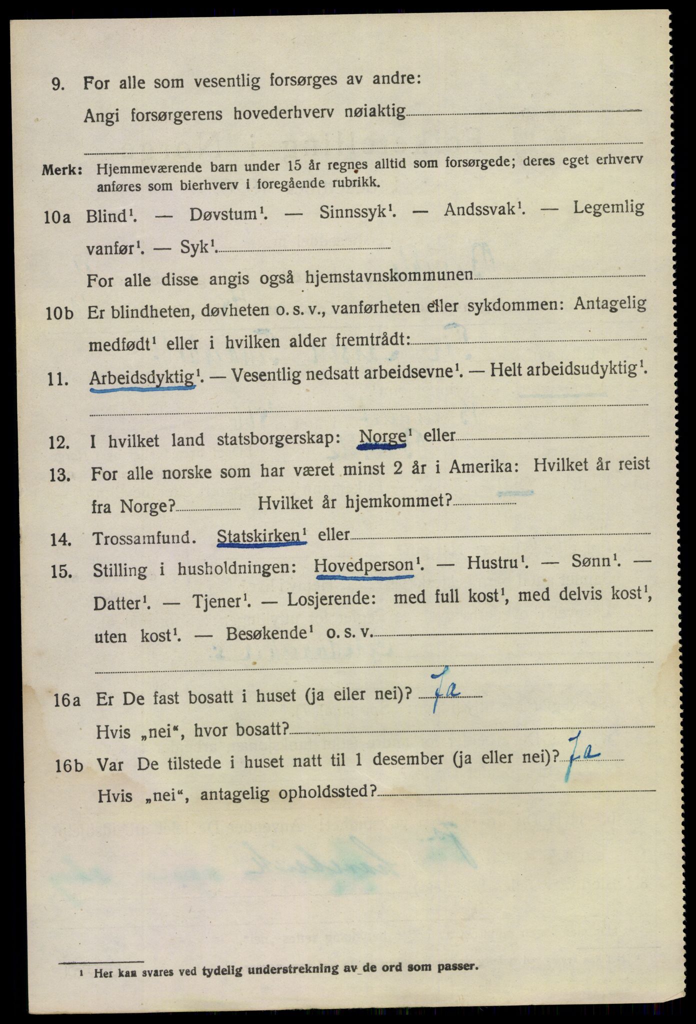 SAKO, 1920 census for Bamble, 1920, p. 7798