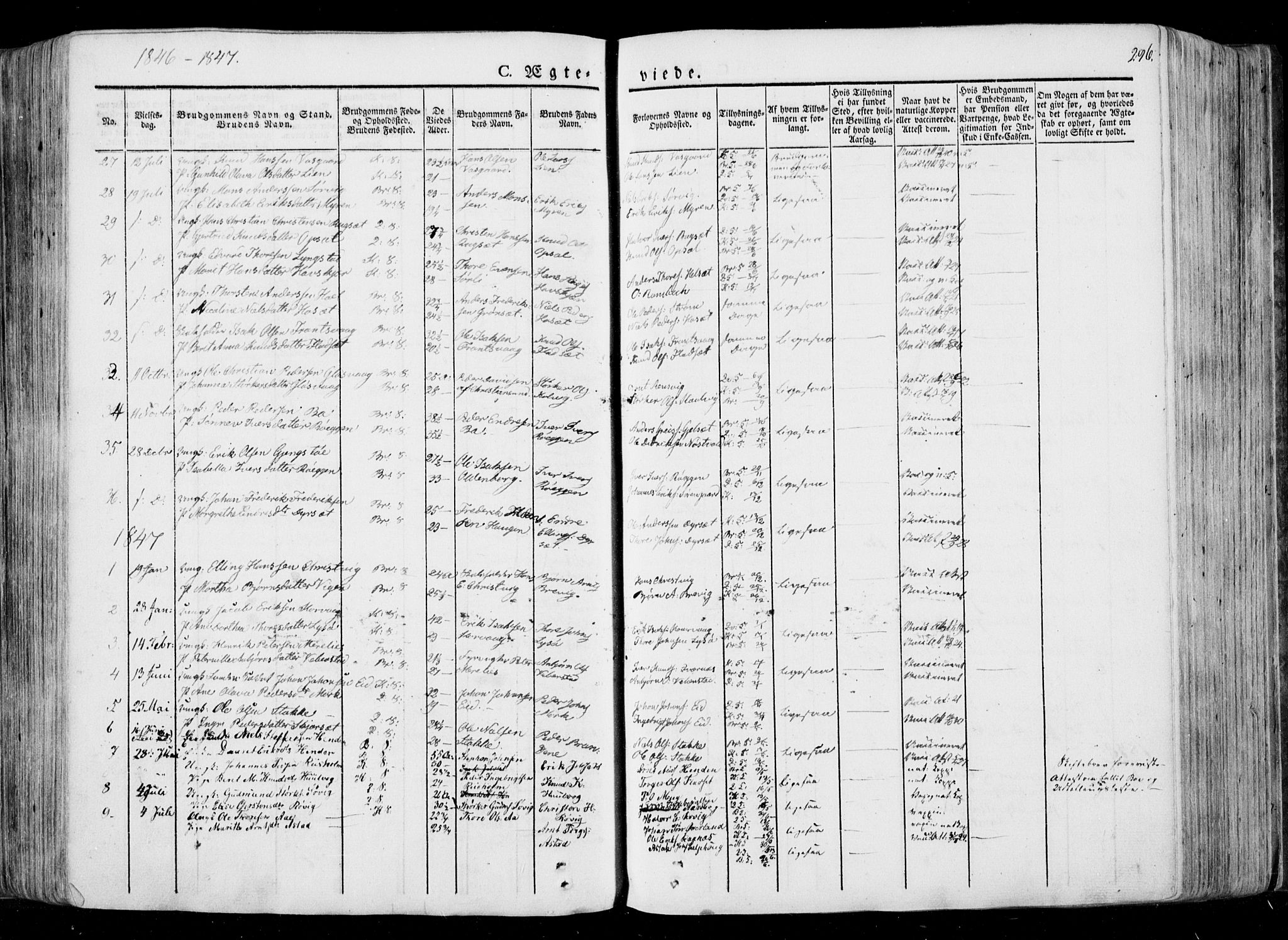 Ministerialprotokoller, klokkerbøker og fødselsregistre - Møre og Romsdal, SAT/A-1454/568/L0803: Parish register (official) no. 568A10, 1830-1853, p. 296