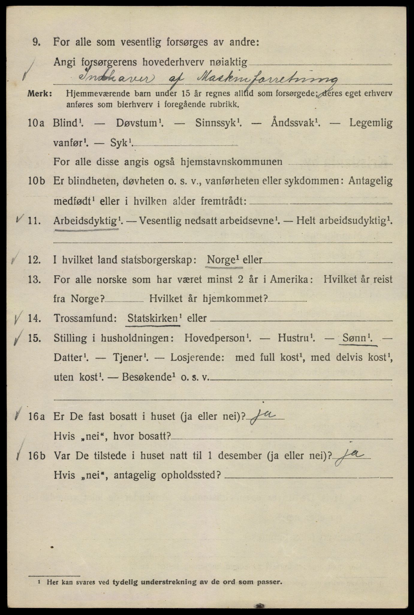 SAO, 1920 census for Kristiania, 1920, p. 352106