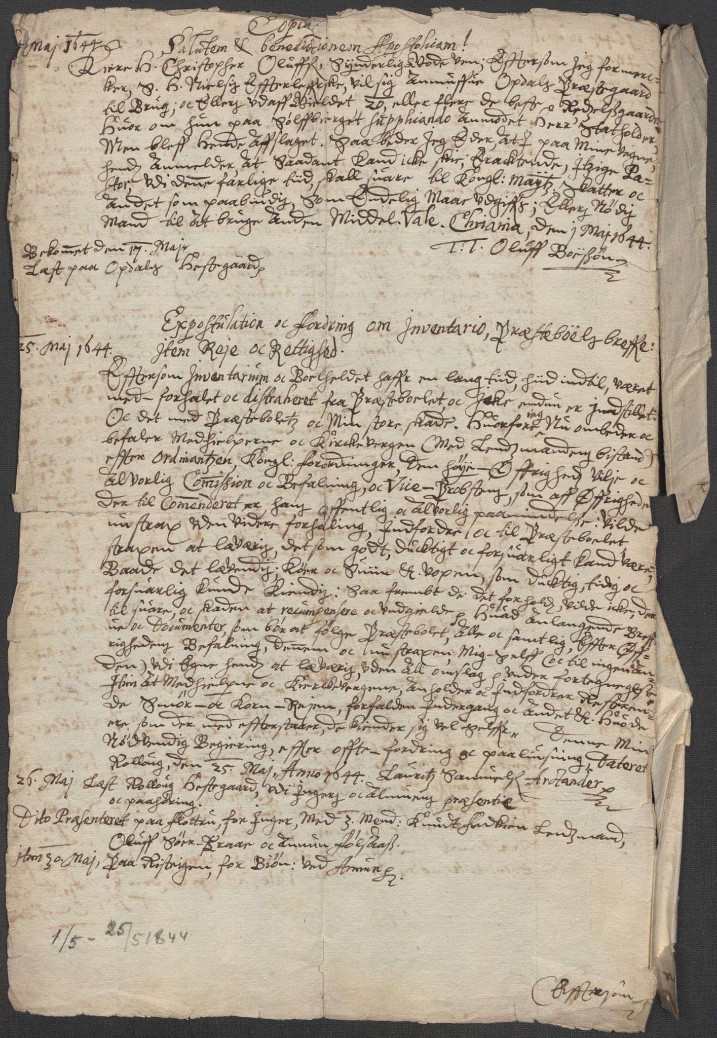 Riksarkivets diplomsamling, AV/RA-EA-5965/F15/L0017: Prestearkiv - Buskerud, 1553-1760, p. 32