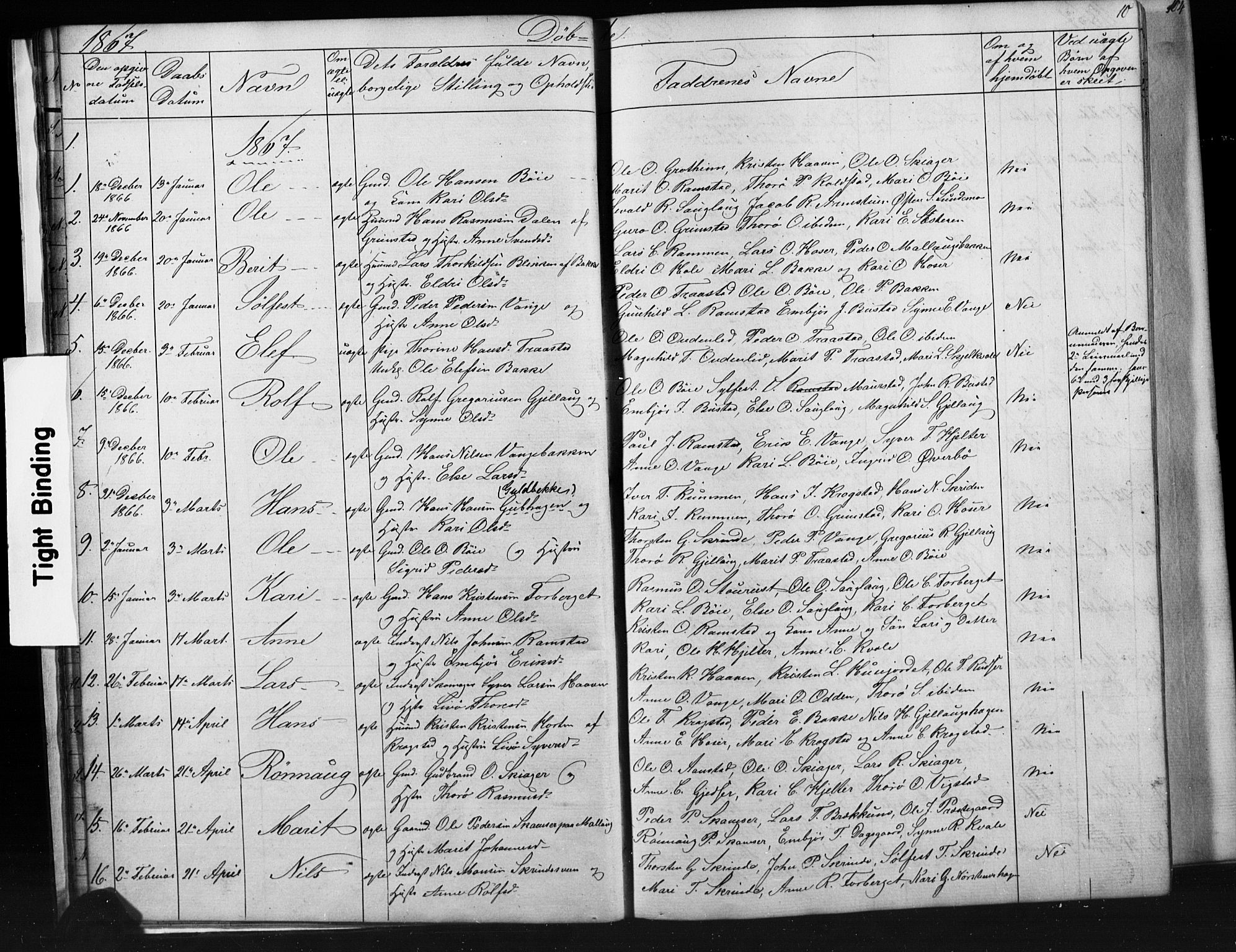 Skjåk prestekontor, SAH/PREST-072/H/Ha/Hab/L0001: Parish register (copy) no. 1, 1865-1893, p. 10