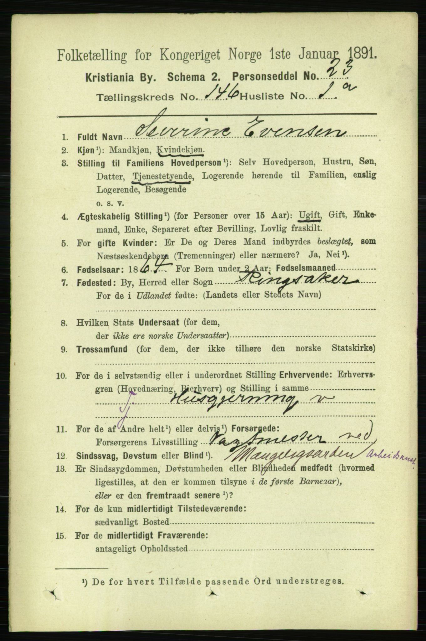 RA, 1891 census for 0301 Kristiania, 1891, p. 80173