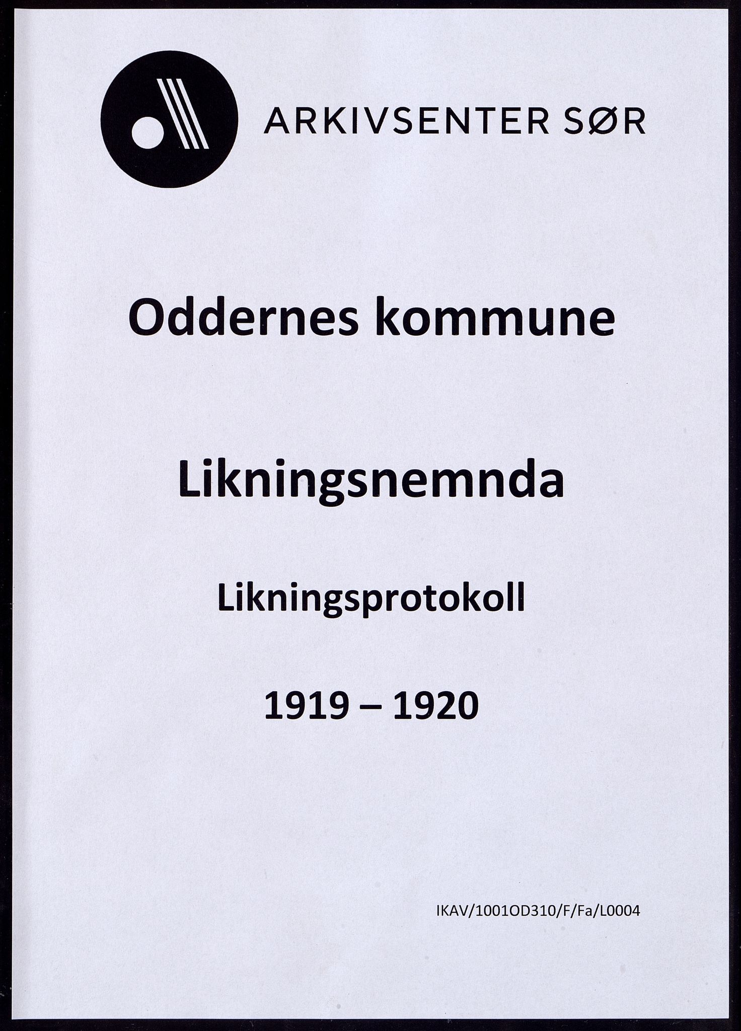 Oddernes kommune - Likningsnemnda, ARKSOR/1001OD310/F/Fa/L0004: Likningsprotokoll - kommuneskatt og skoleskatt, 1919-1920