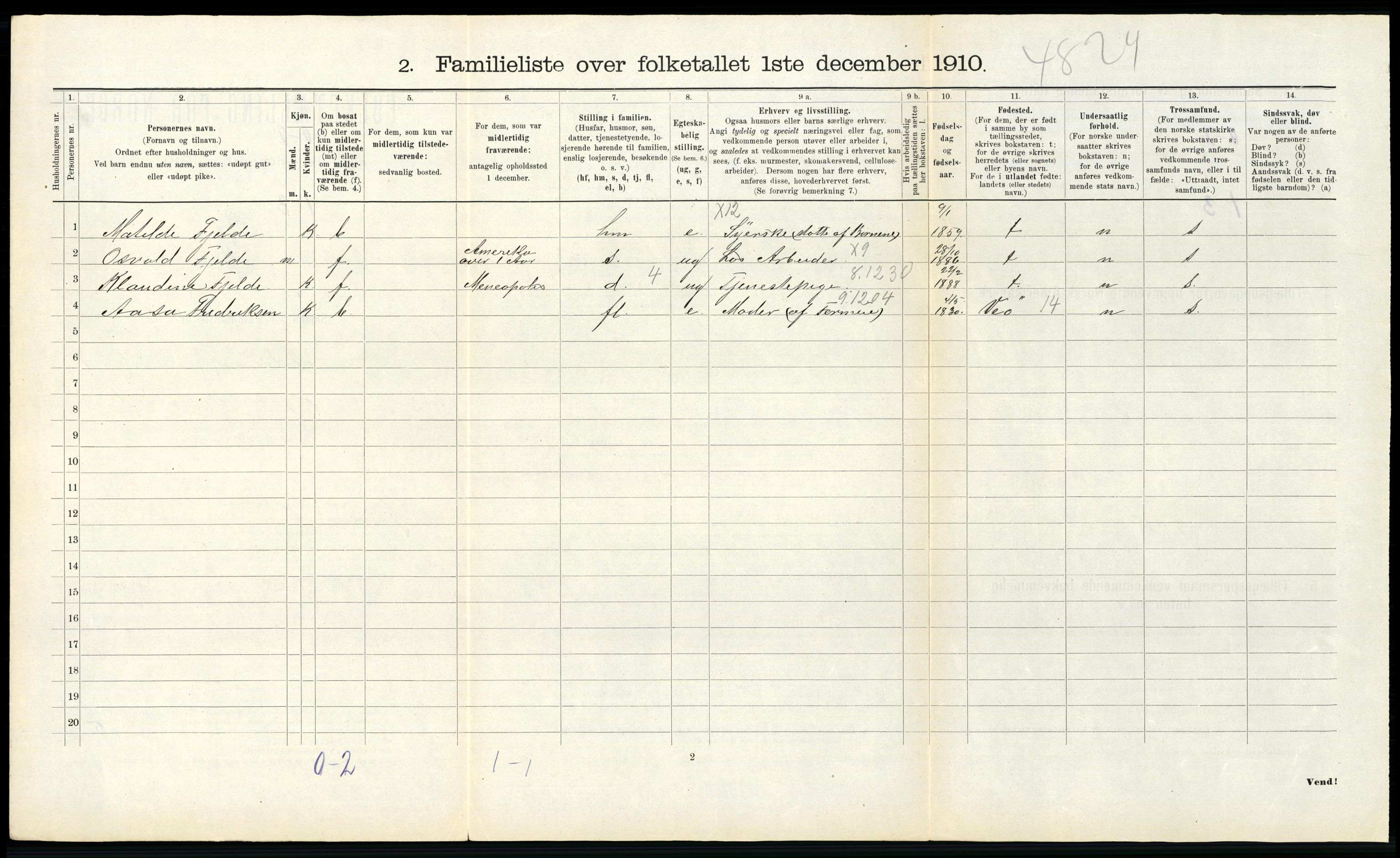 RA, 1910 census for Ålesund, 1910, p. 2600