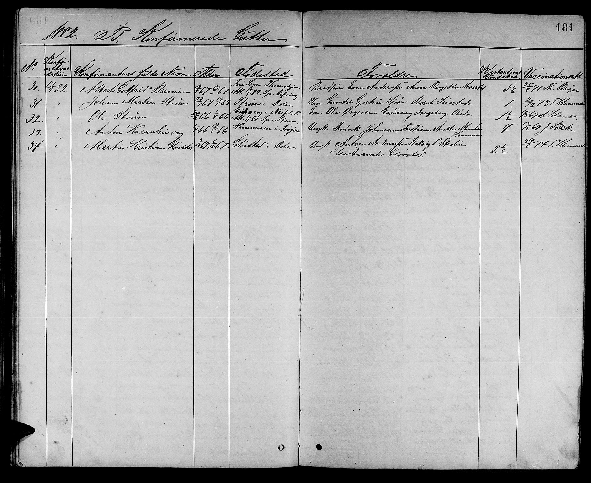 Ministerialprotokoller, klokkerbøker og fødselsregistre - Sør-Trøndelag, AV/SAT-A-1456/637/L0561: Parish register (copy) no. 637C02, 1873-1882, p. 181