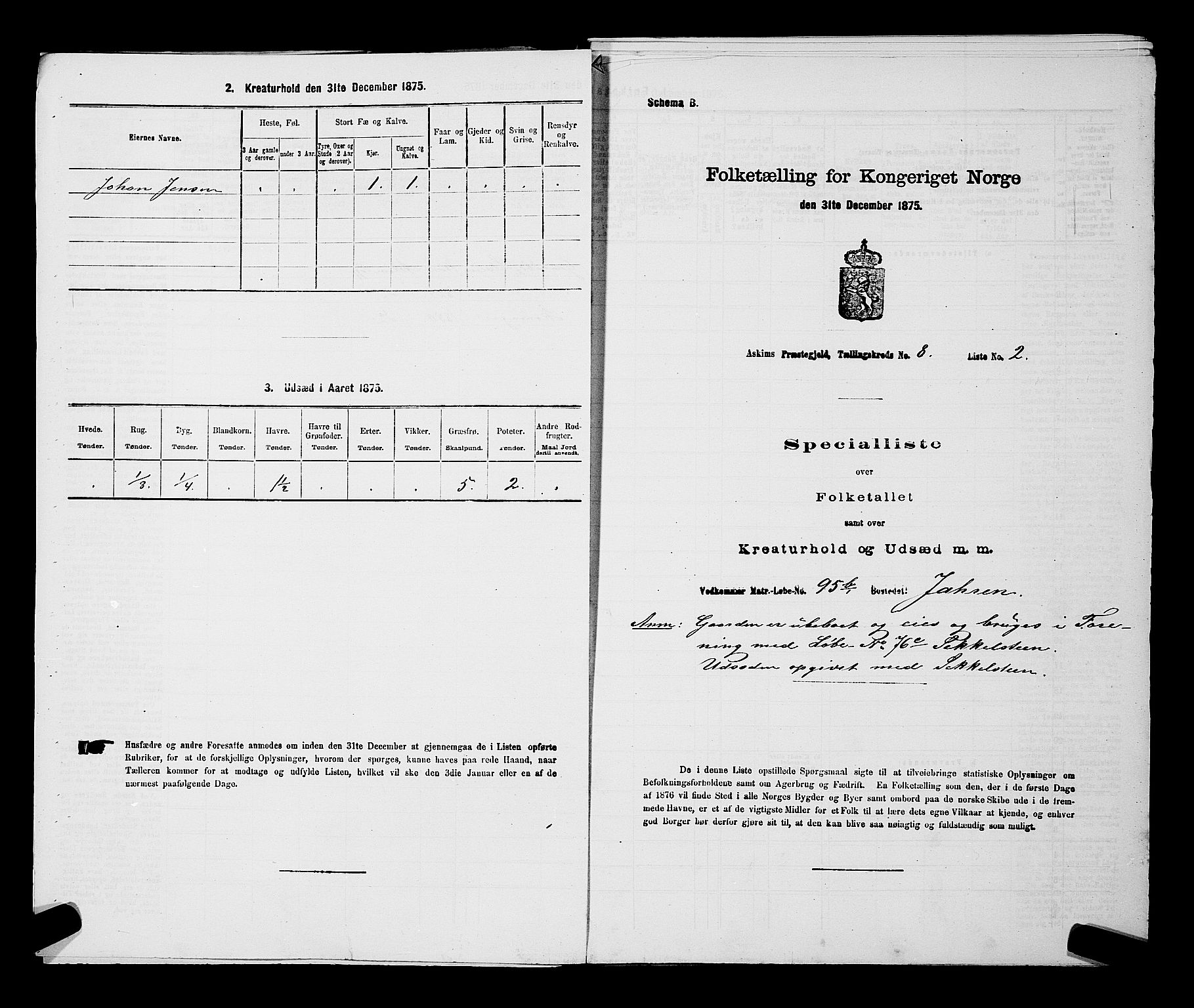 RA, 1875 census for 0124P Askim, 1875, p. 493