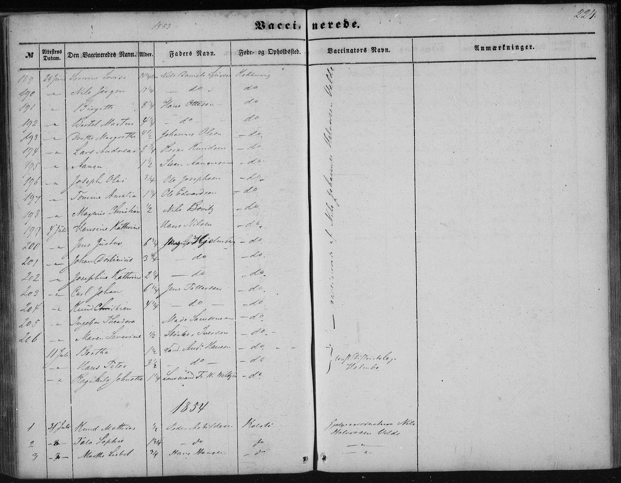 Avaldsnes sokneprestkontor, AV/SAST-A -101851/H/Ha/Haa/L0009: Parish register (official) no. A 9, 1853-1865, p. 224