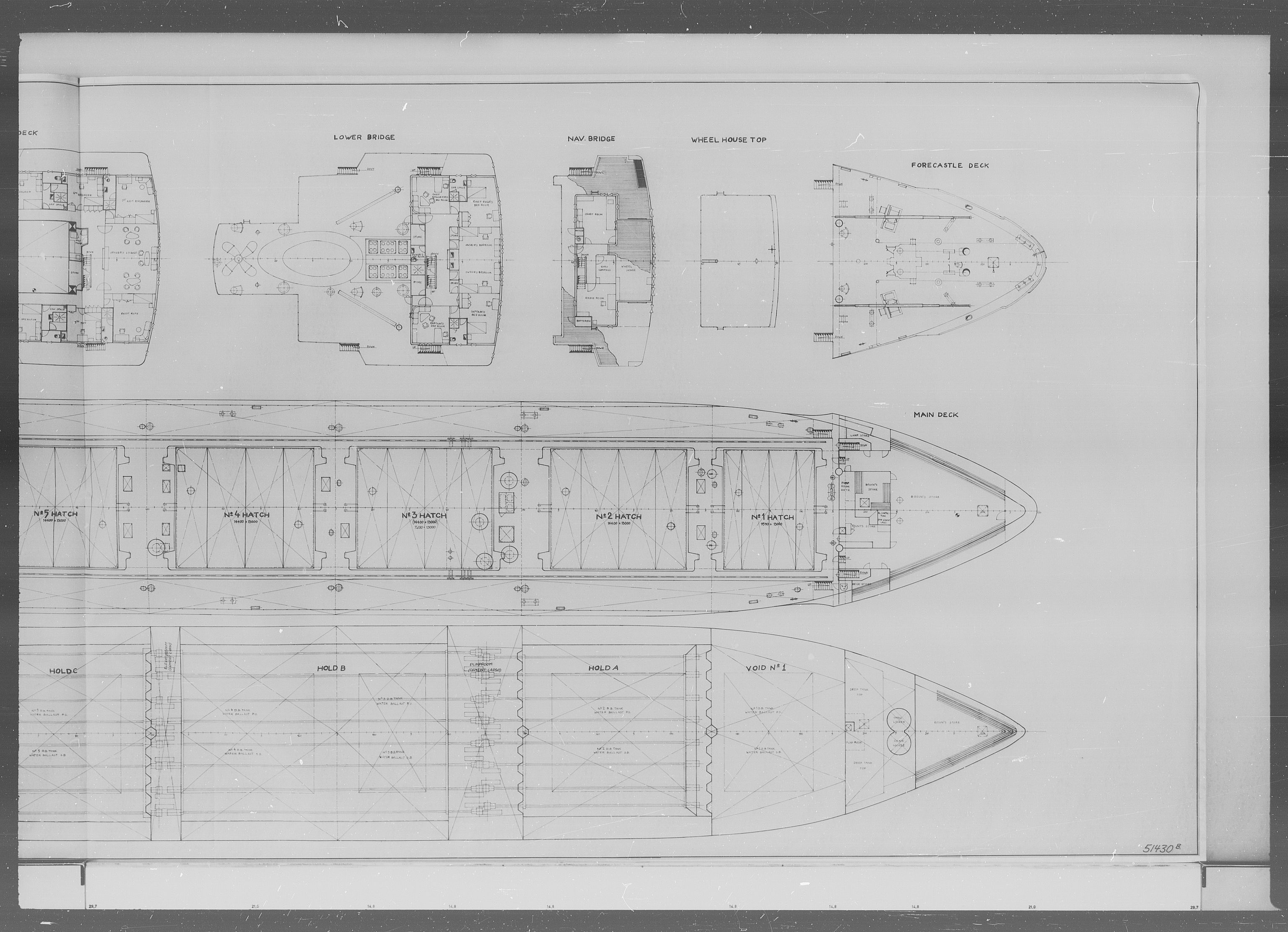 Kristiansand Mekaniske Verksted, AV/SAK-D/0612/G/Ga/L0008: 36 mm mikrofilmruller, reprofoto av skipstegninger, byggenr. 222-229, p. 354